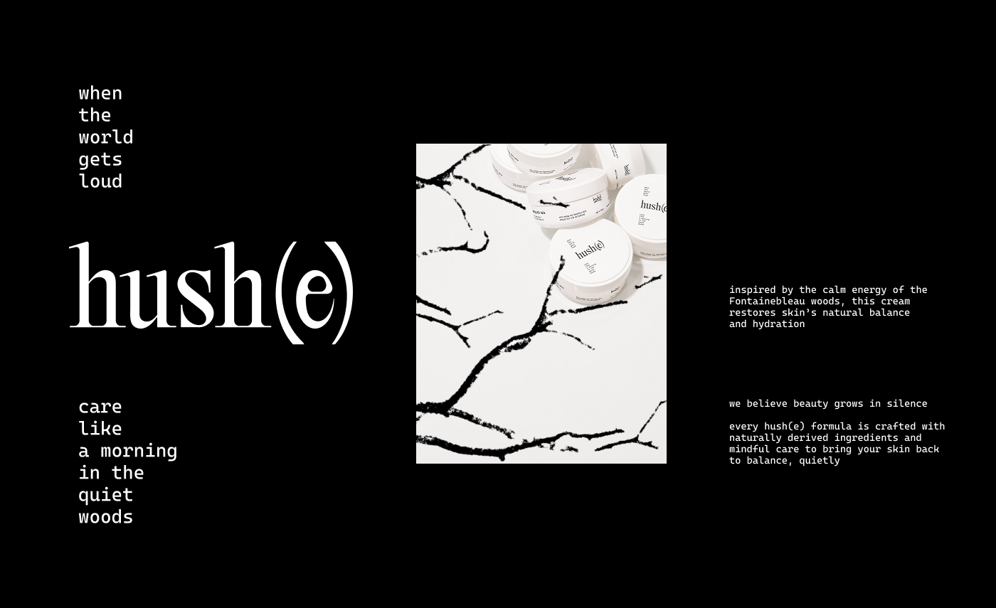 HUSH(E) // БРЕНДИНГ ДЛЯ УХОДОВОЙ КОСМЕТИКИ — Изображение №4 — Брендинг на Dprofile