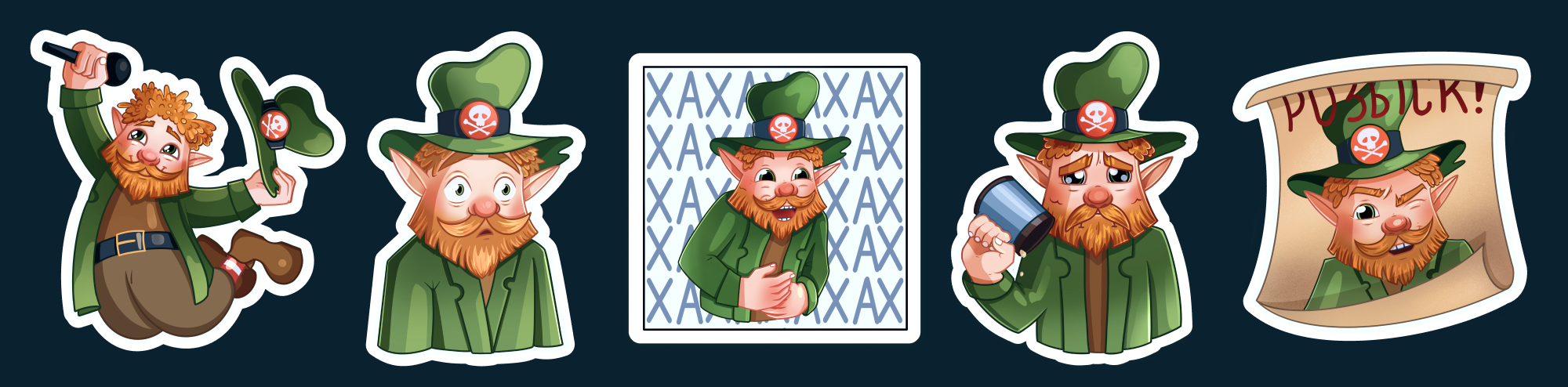 Стикерпак "Леприкон" — Изображение №14 — Иллюстрация на Dprofile