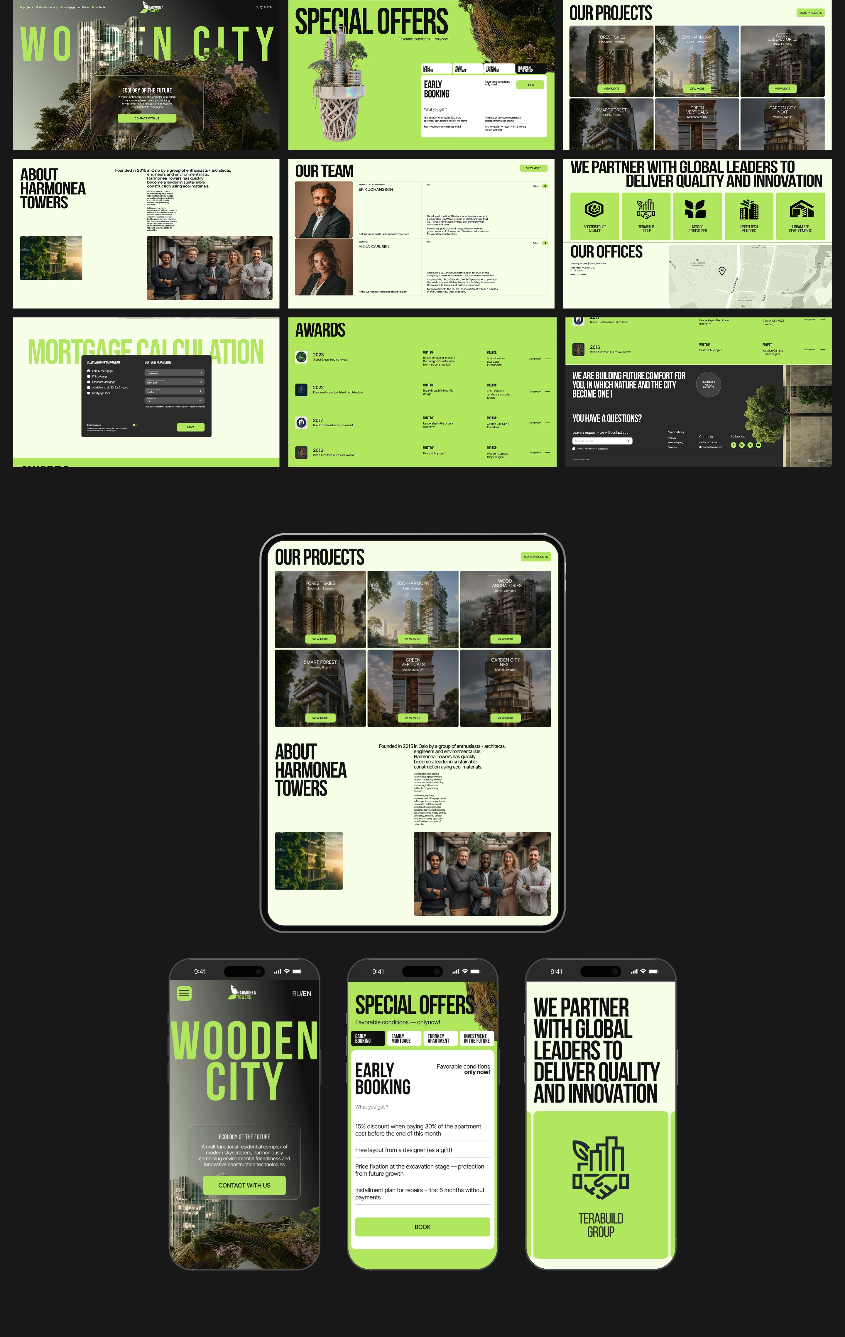 Девелоперская компания Harmonea Towers | Ui/UX | Web — Изображение №3 — Интерфейсы на Dprofile