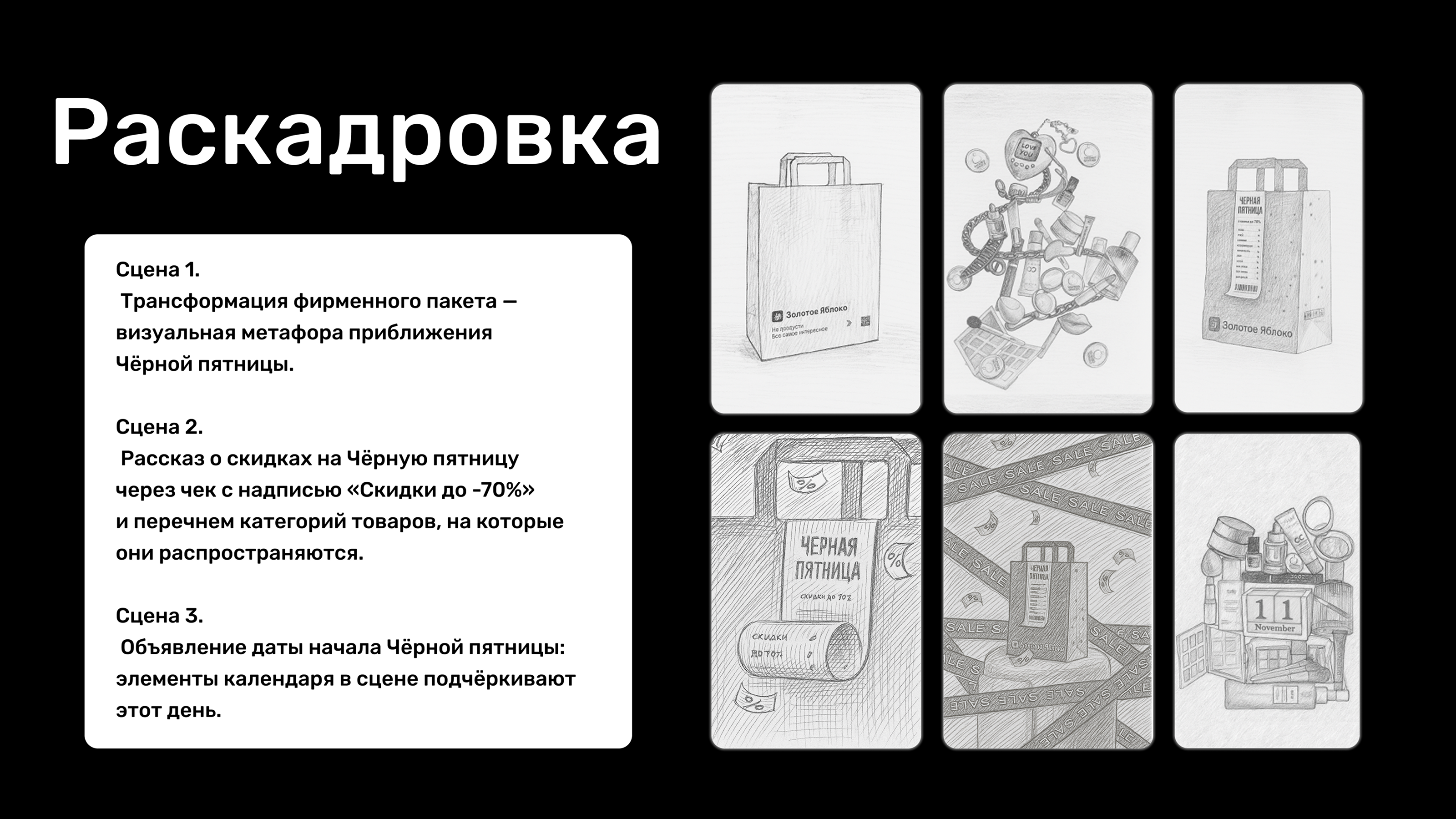 Черная пятница в «Золотом Яблоке» | Моушн-видео — Изображение №5 — 3D, Анимация на Dprofile