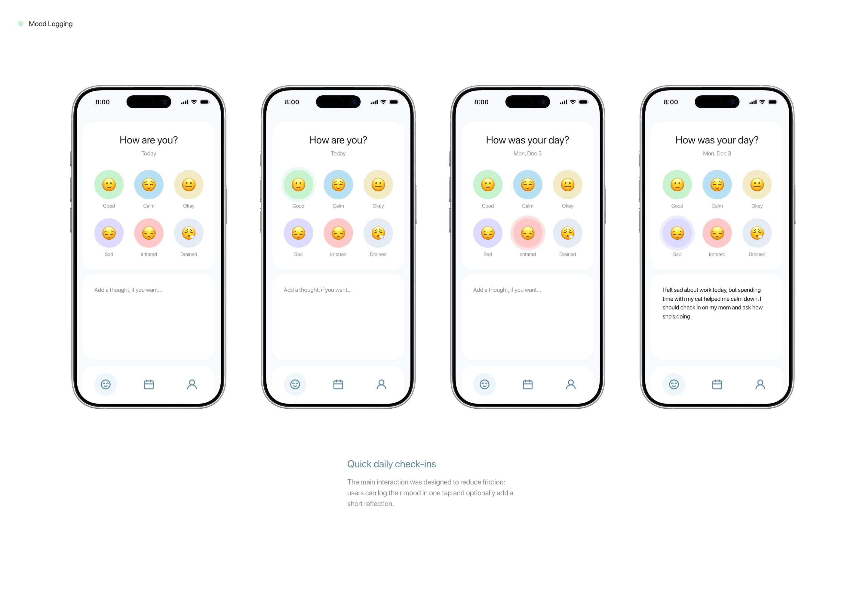 MOOD — iOS Mobile App Design Case — Изображение №7 — Интерфейсы на Dprofile