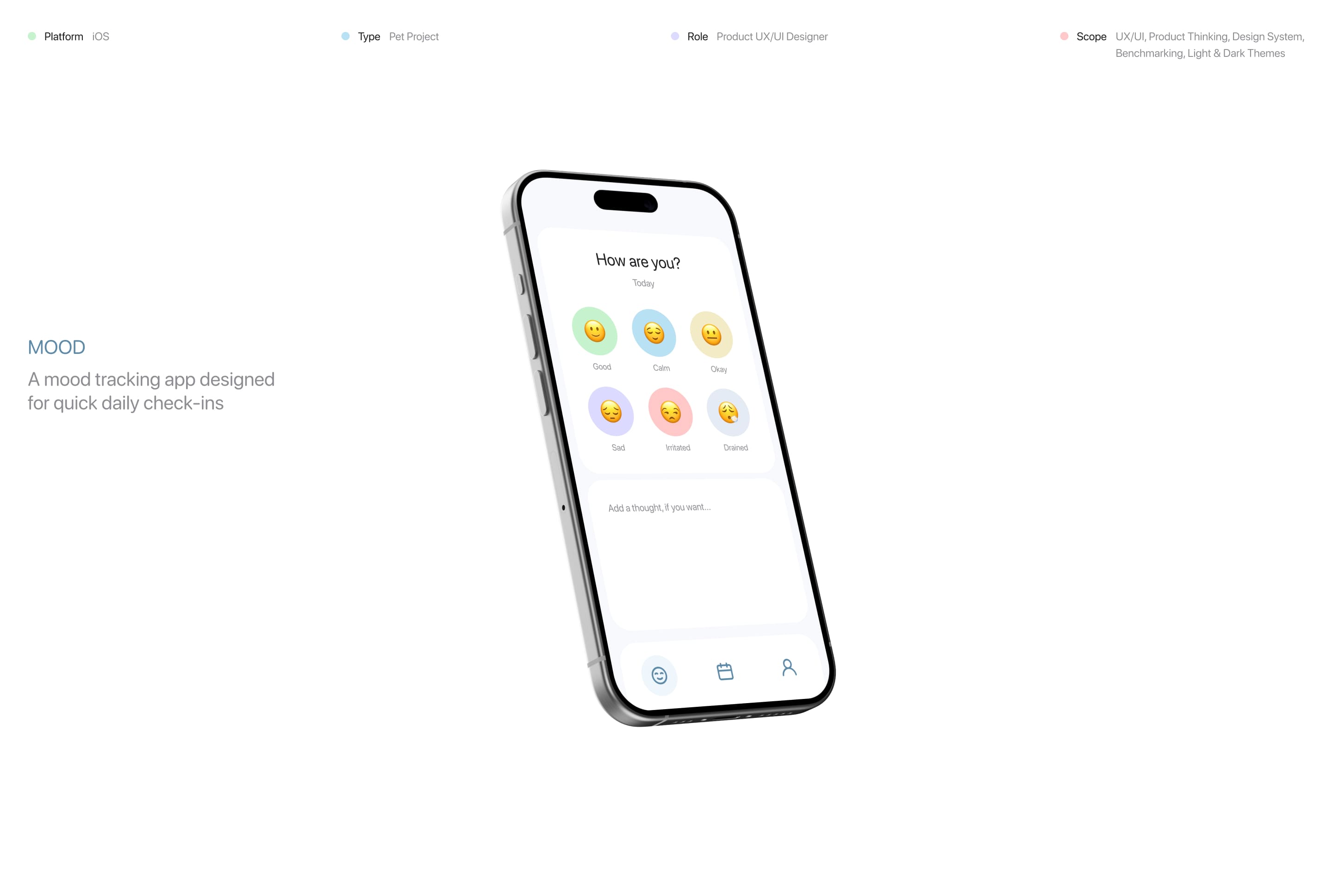 MOOD — iOS Mobile App Design Case — Изображение №1 — Интерфейсы на Dprofile