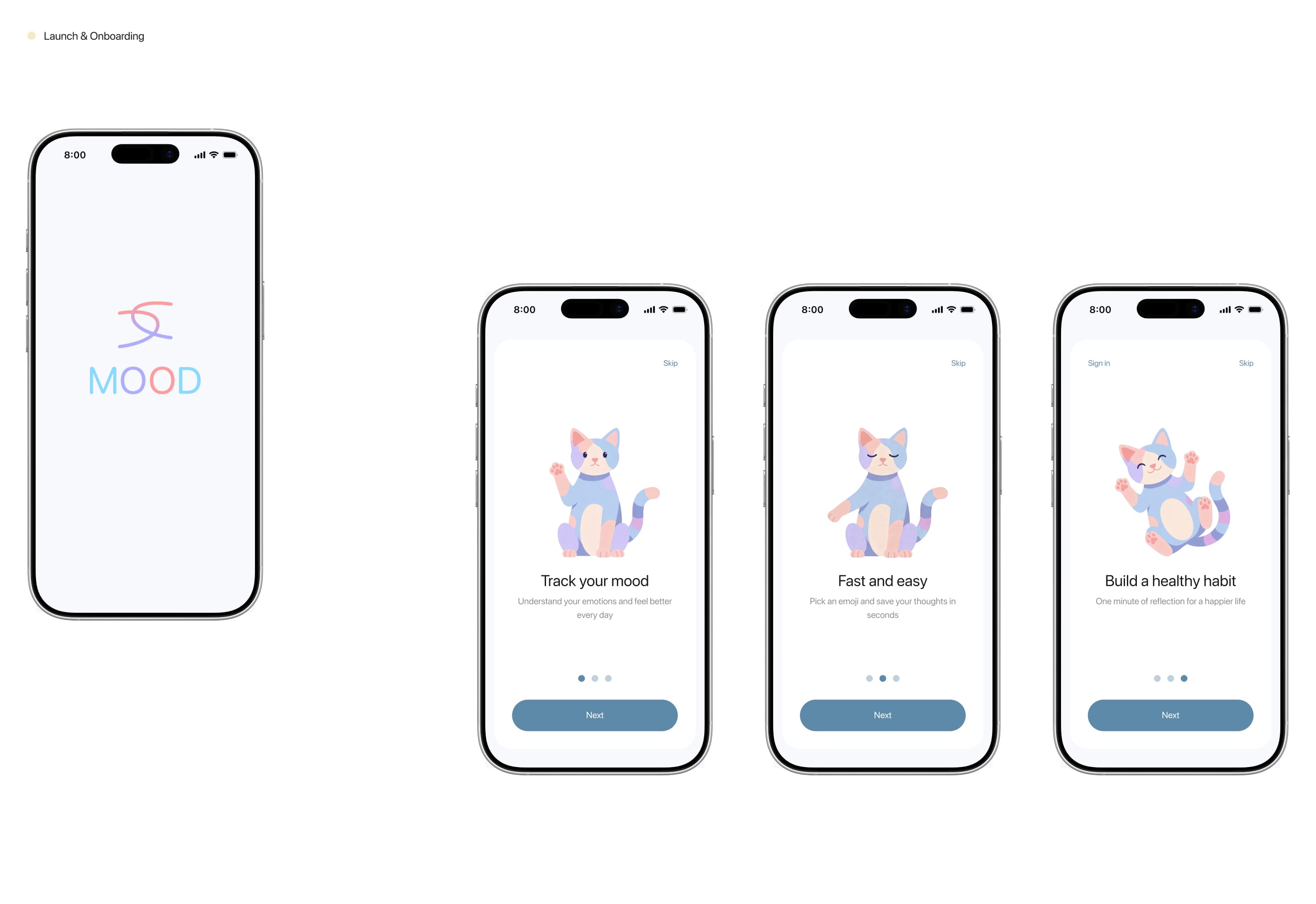 MOOD — iOS Mobile App Design Case — Изображение №2 — Интерфейсы на Dprofile