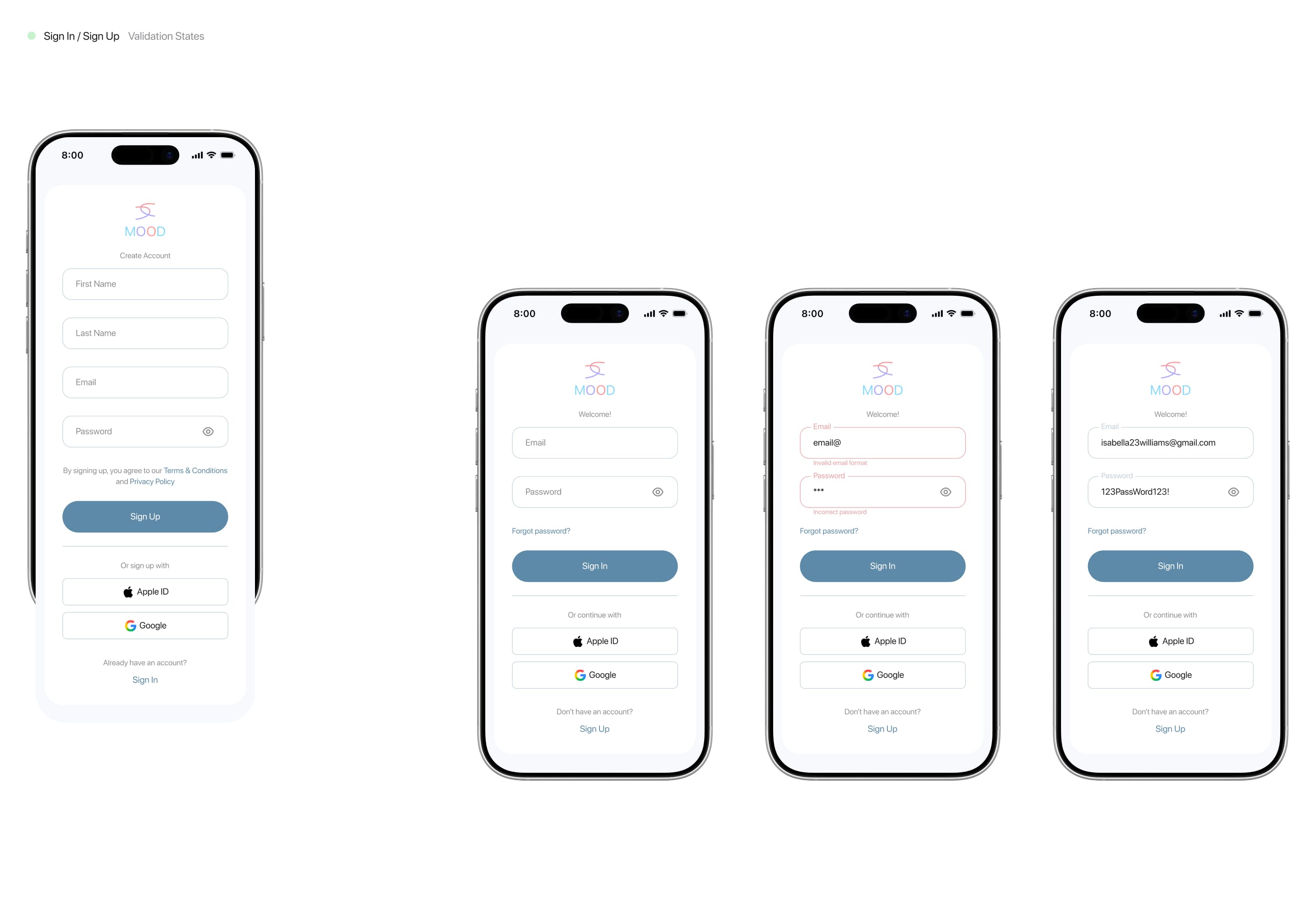 MOOD — iOS Mobile App Design Case — Изображение №5 — Интерфейсы на Dprofile