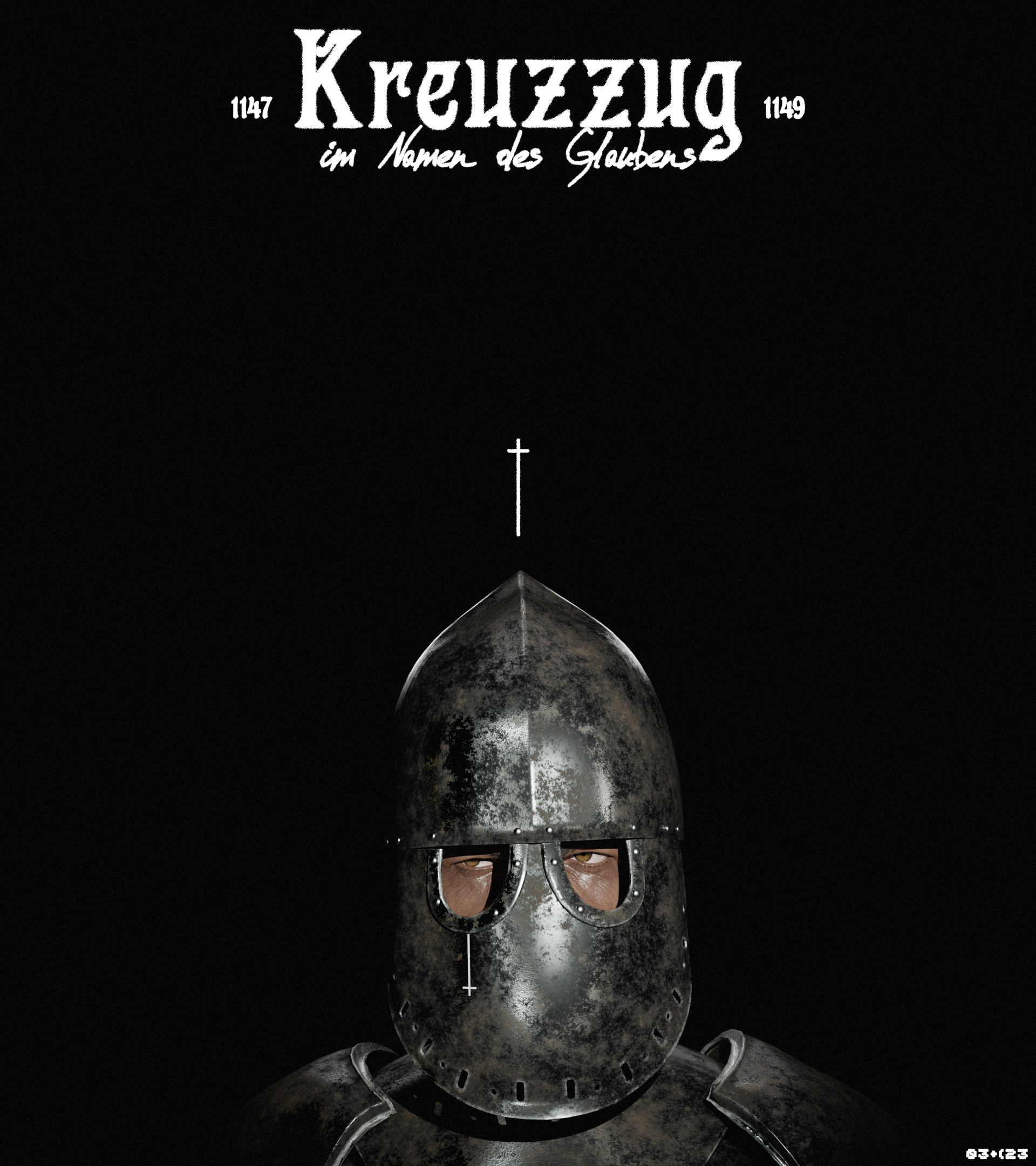 Шлем "Фригийский колпак" с забралом — Изображение №1 — Иллюстрация, 3D на Dprofile