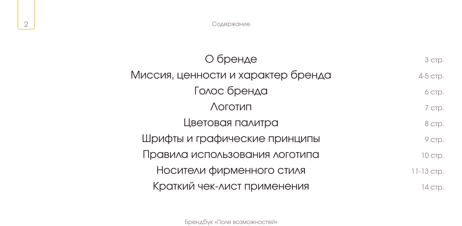 Брендбук "Поле возможностей" — Изображение №2 — Брендинг на Dprofile