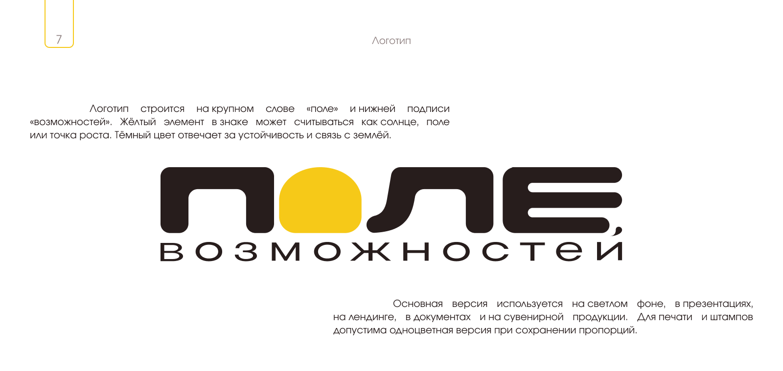 Брендбук "Поле возможностей" — Изображение №4 — Брендинг на Dprofile