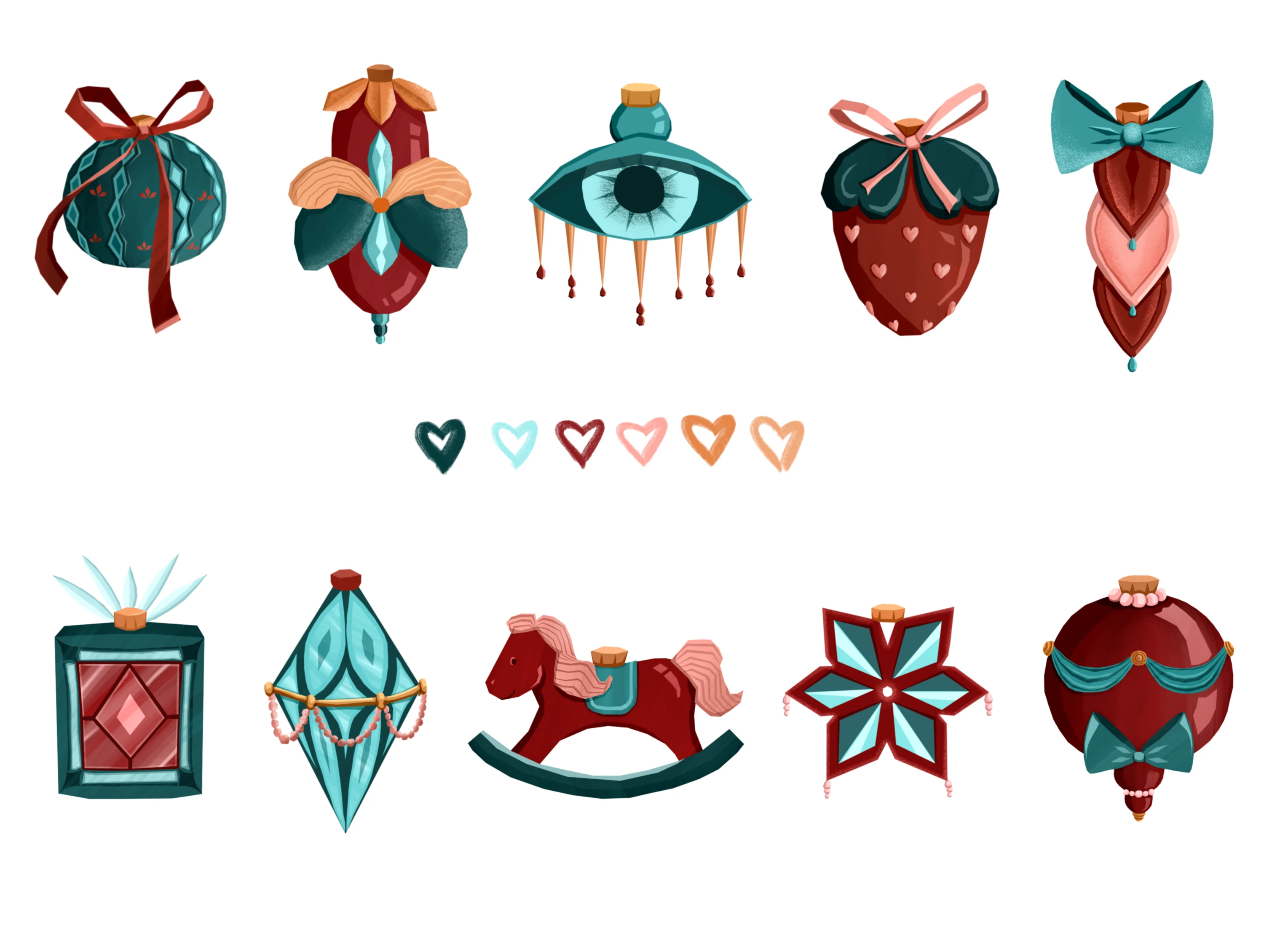 Новогодние стикеры и паттерн — Изображение №5 — Брендинг, Иллюстрация на Dprofile