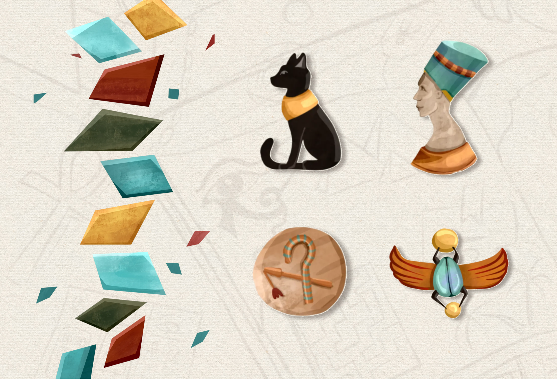 Египет |Иллюстрация книжного разворота — Изображение №5 — Иллюстрация на Dprofile