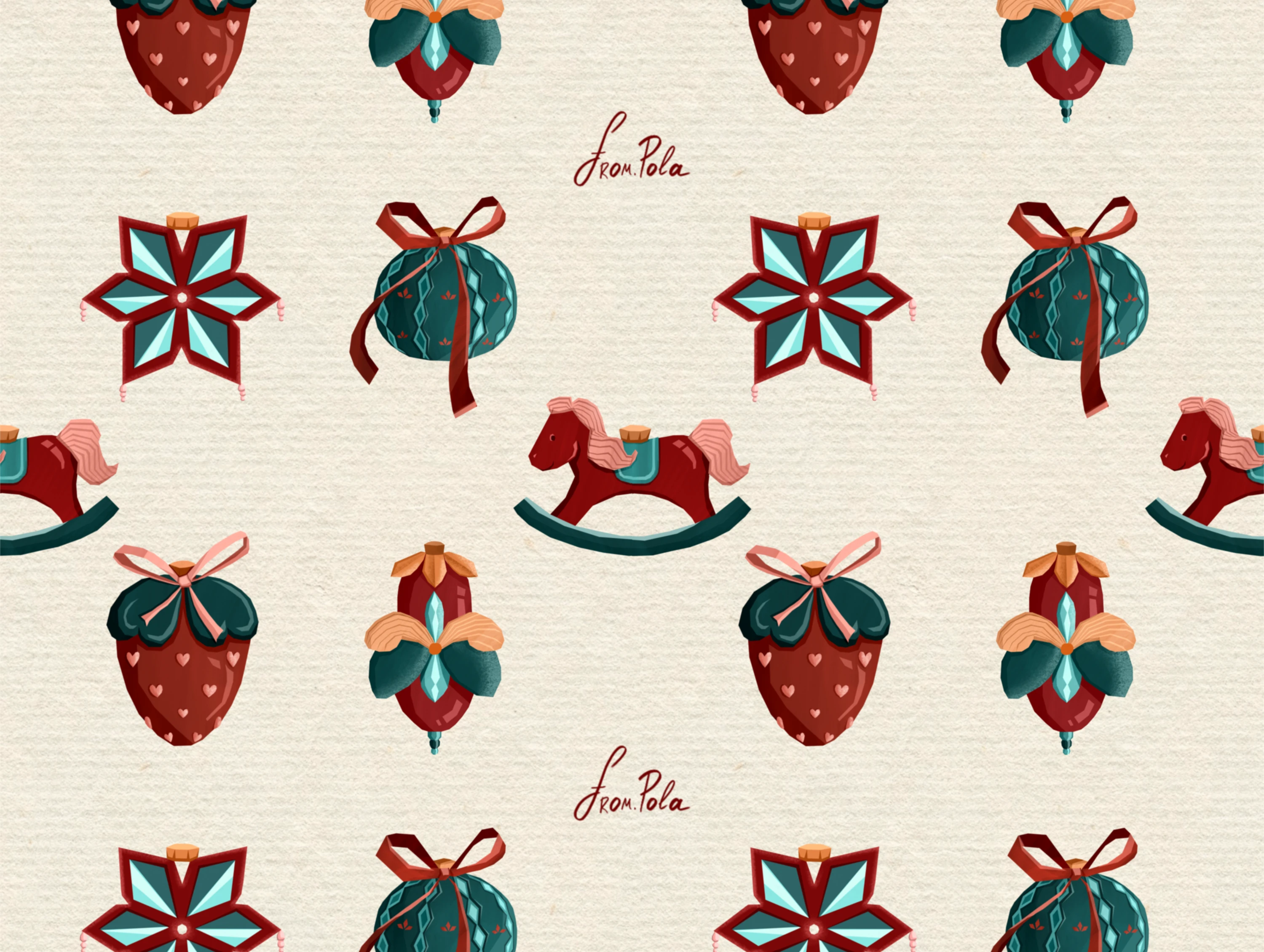 Новогодние стикеры и паттерн — Изображение №3 — Брендинг, Иллюстрация на Dprofile