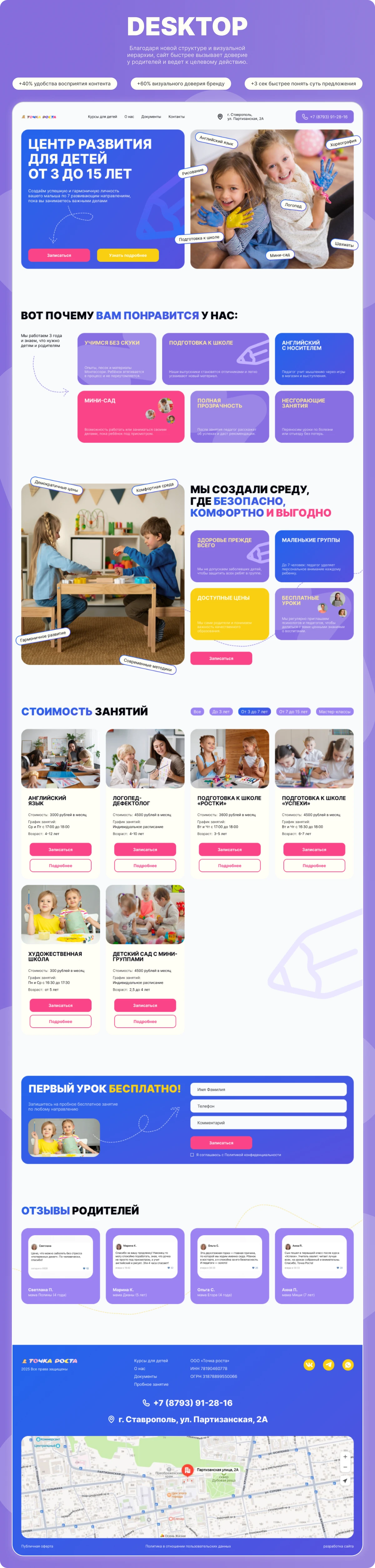 Редизайн сайта детского центра — Изображение №4 — Интерфейсы на Dprofile