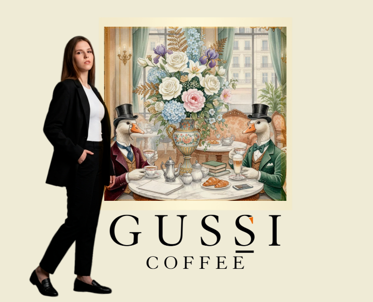 Визуальная концепция бумажных стаканов для GUSSI COFFEE на Dprofile