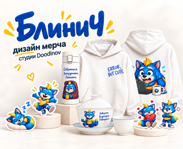 Блинич. Мёрч, который не выглядит как мёрч студии на Dprofile