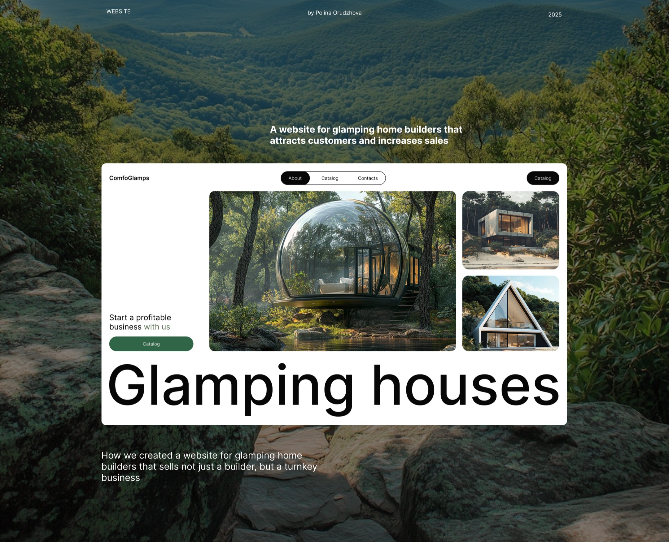 Glamping houses — Интерфейсы на Dprofile