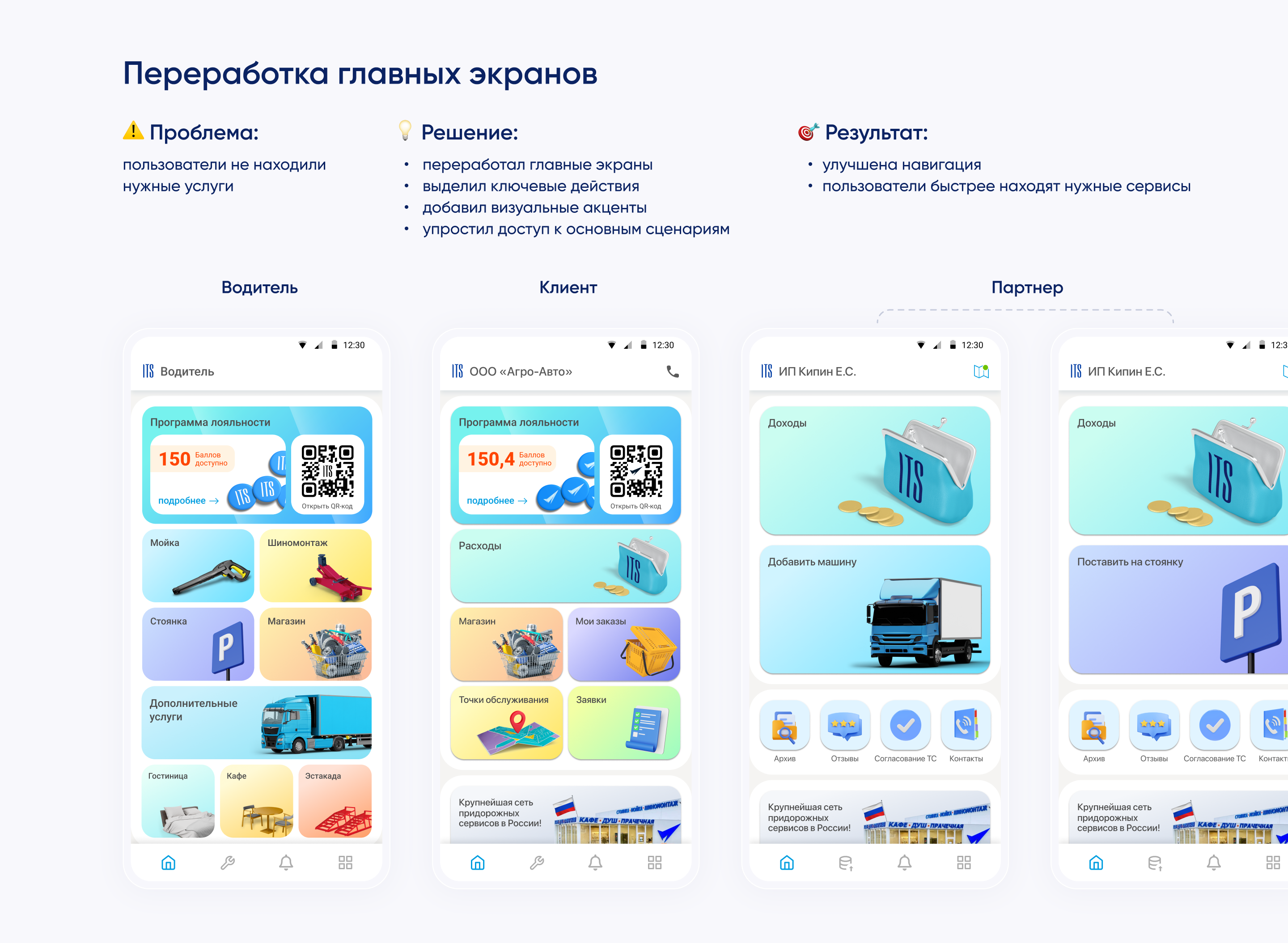 ITS | Мобильное приложение — Изображение №6 — Интерфейсы на Dprofile