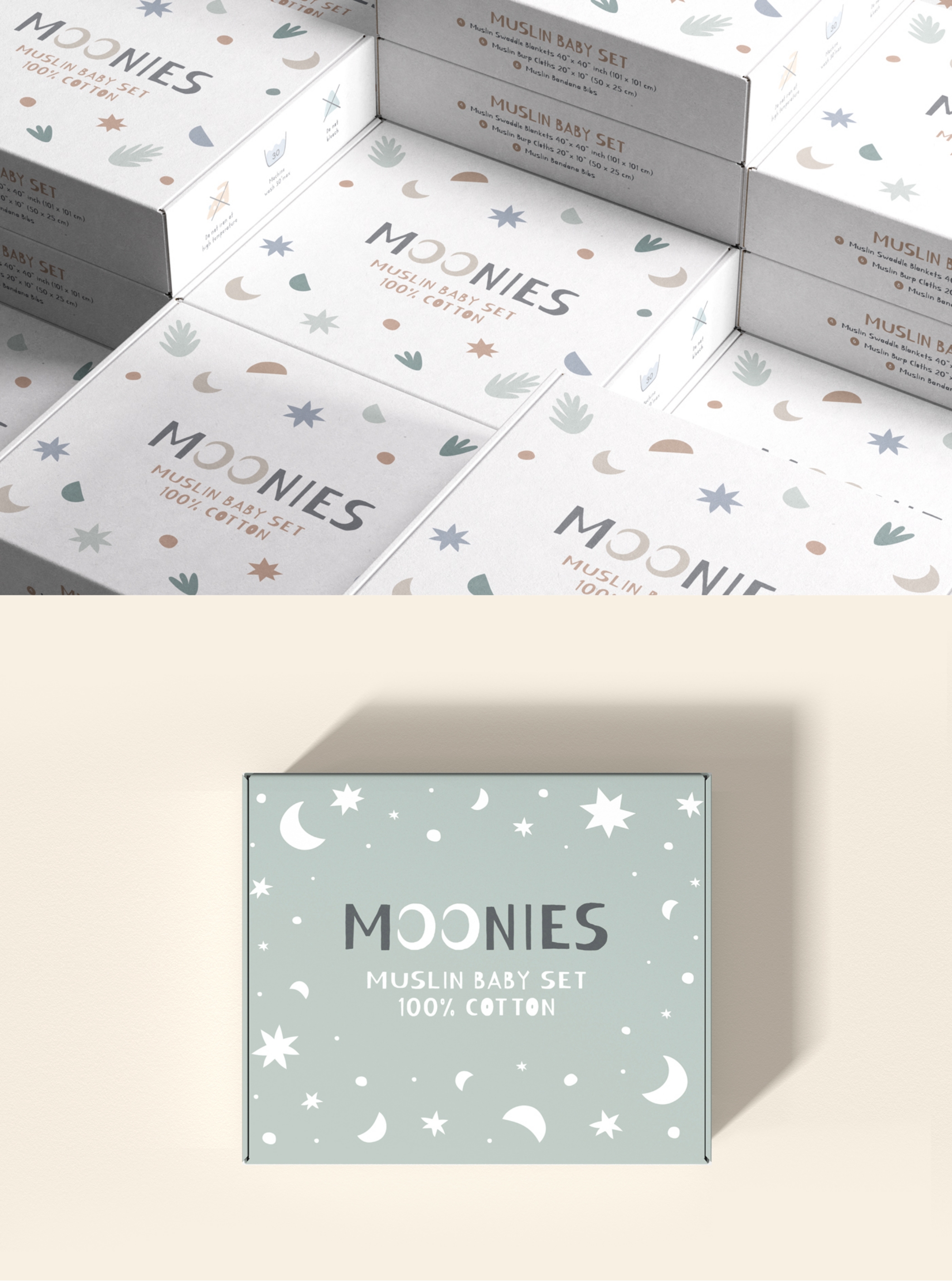 Moonies — Логотип, паттерн и упаковка — Изображение №3 — Брендинг, Графика на Dprofile