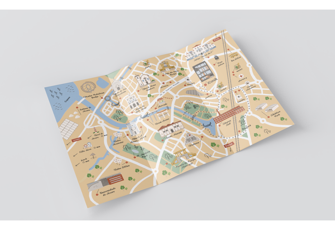 Иллюстрация туристической карты отеля Iconik — Изображение №8 — Иллюстрация, Графика на Dprofile