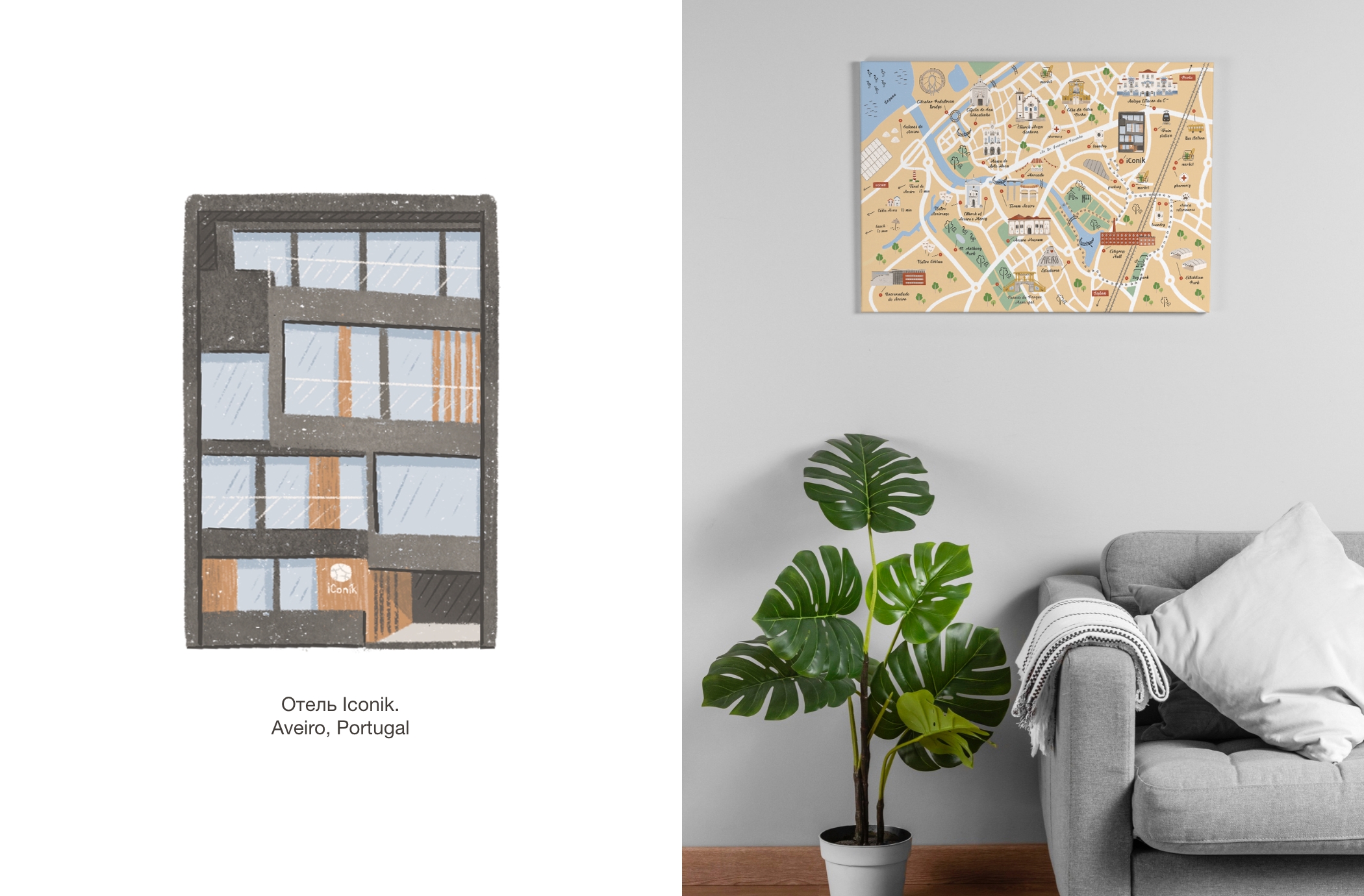 Иллюстрация туристической карты отеля Iconik — Изображение №9 — Иллюстрация, Графика на Dprofile