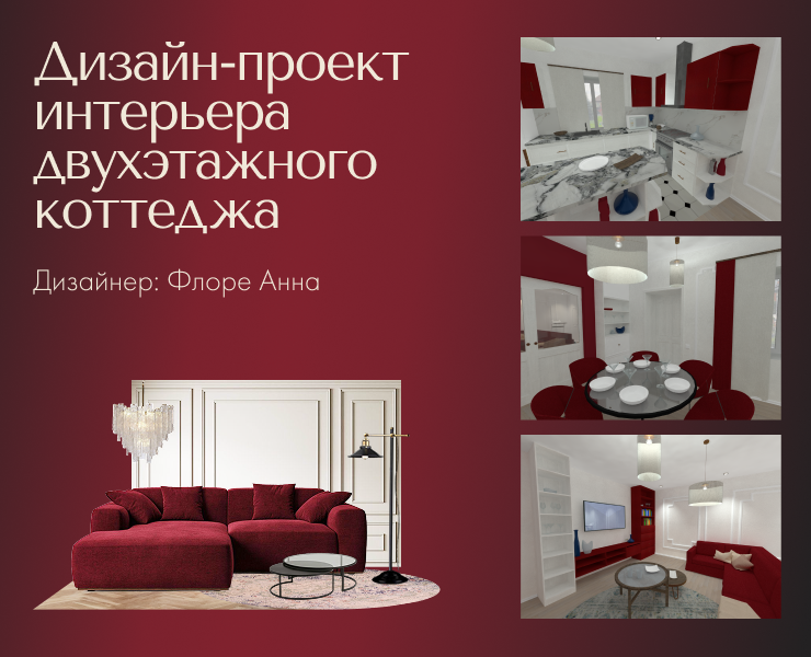 Дизайн-проект интерьера двухэтажного коттеджа на Dprofile