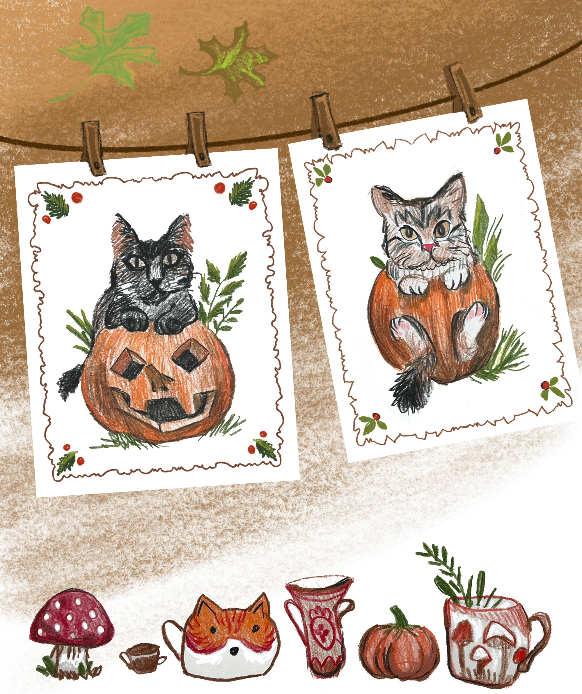 Осенние наброски — Изображение №2 — Брендинг, Иллюстрация на Dprofile