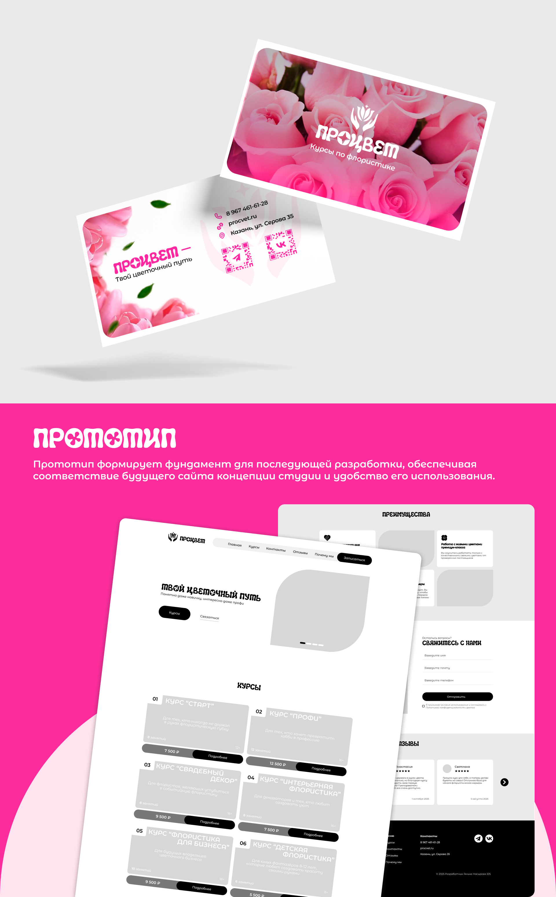 Сайт для флористических курсов "Процвет" — Изображение №2 — Интерфейсы на Dprofile