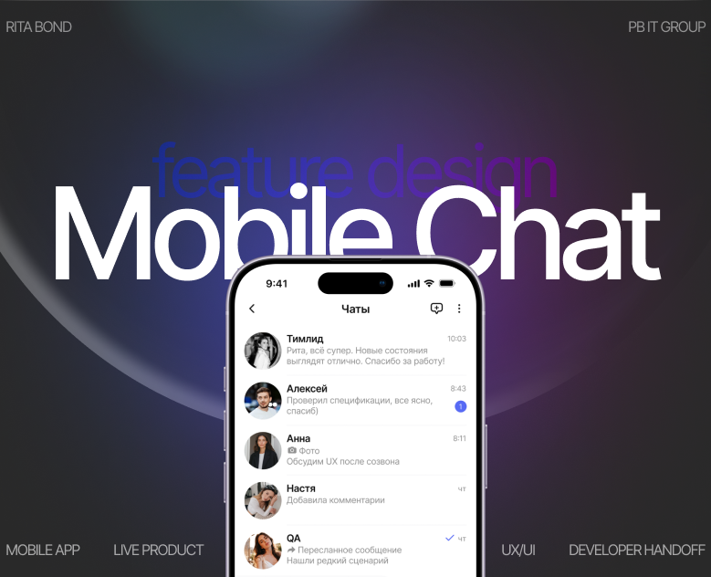 UX/UI дизайн фичи | Чаты | Product Design на Dprofile