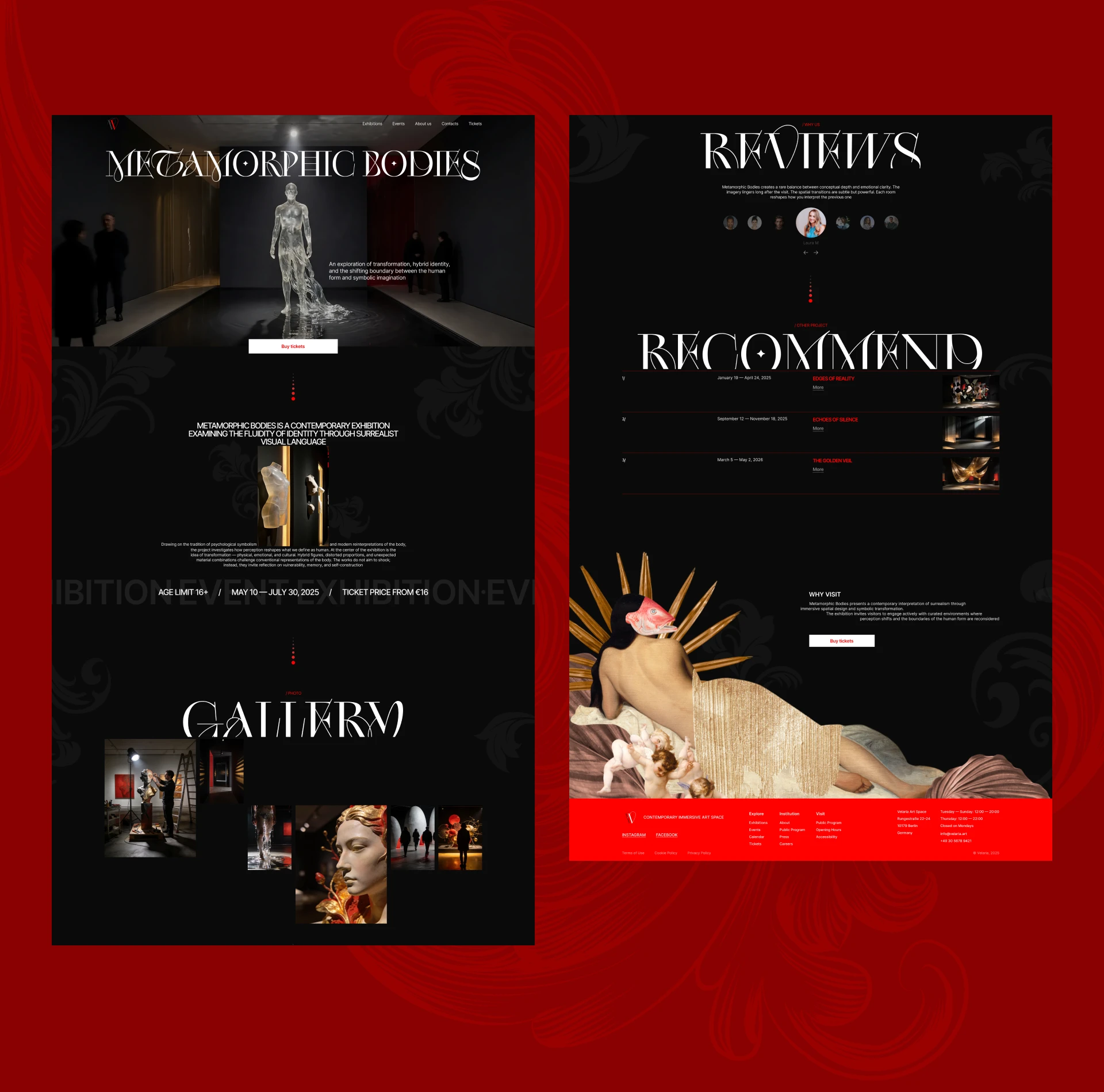 Velaria — сайт иммерсивного арт-пространства — Изображение №2 — Интерфейсы, Графика на Dprofile