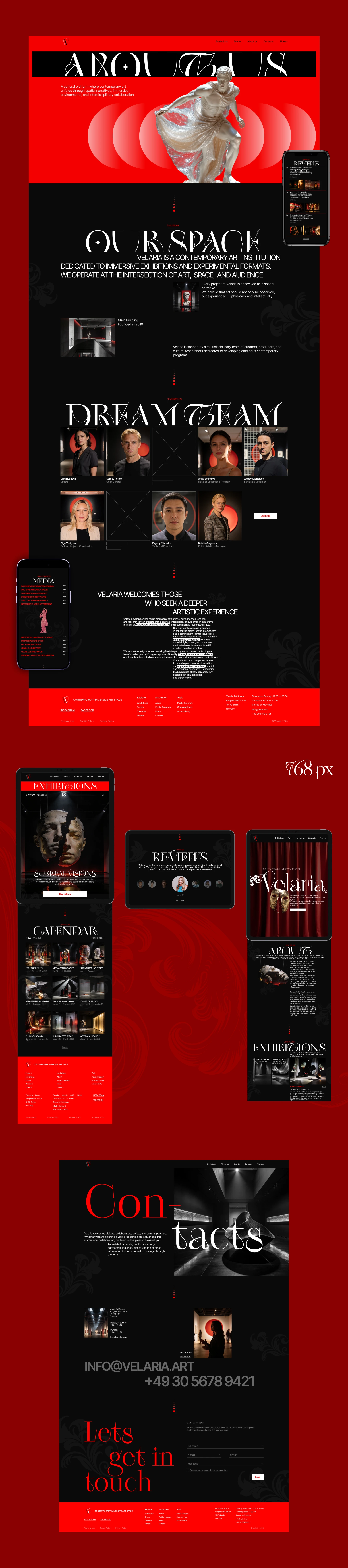 Velaria — сайт иммерсивного арт-пространства — Изображение №3 — Интерфейсы, Графика на Dprofile