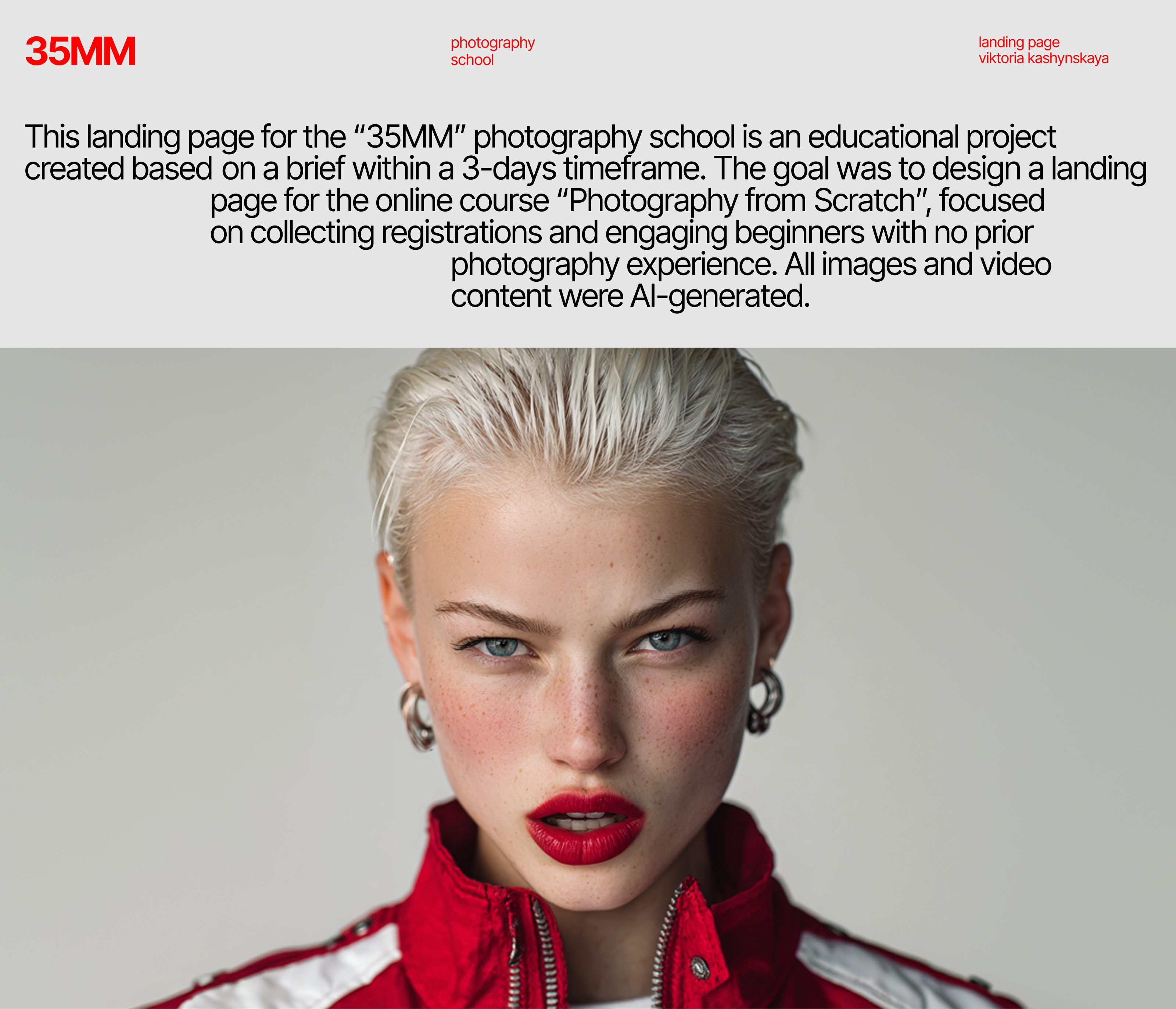 Landing page /  35MM Photography School — Изображение №1 — Интерфейсы на Dprofile