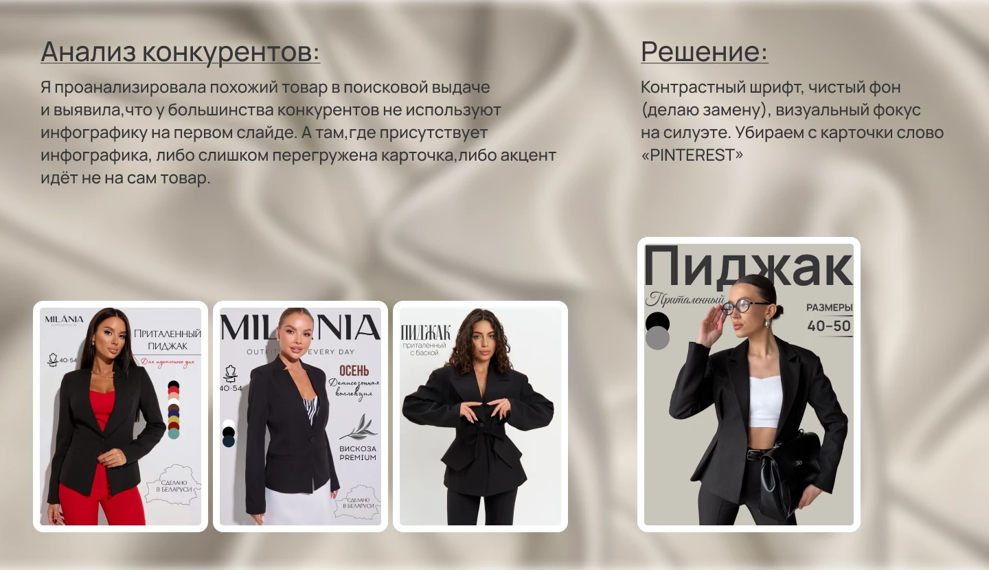 Карточка товара « Пиджак » — Изображение №3 — Графика на Dprofile