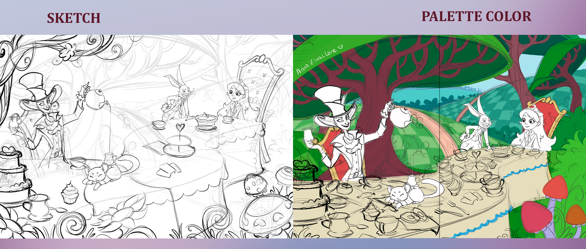 Алиса в стране чудес | оформление обложки книги — Изображение №7 — Иллюстрация, Графика на Dprofile