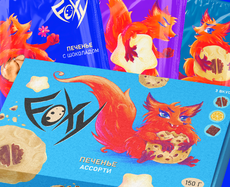 Дизайн упаковки печенья «Foxy» на Dprofile