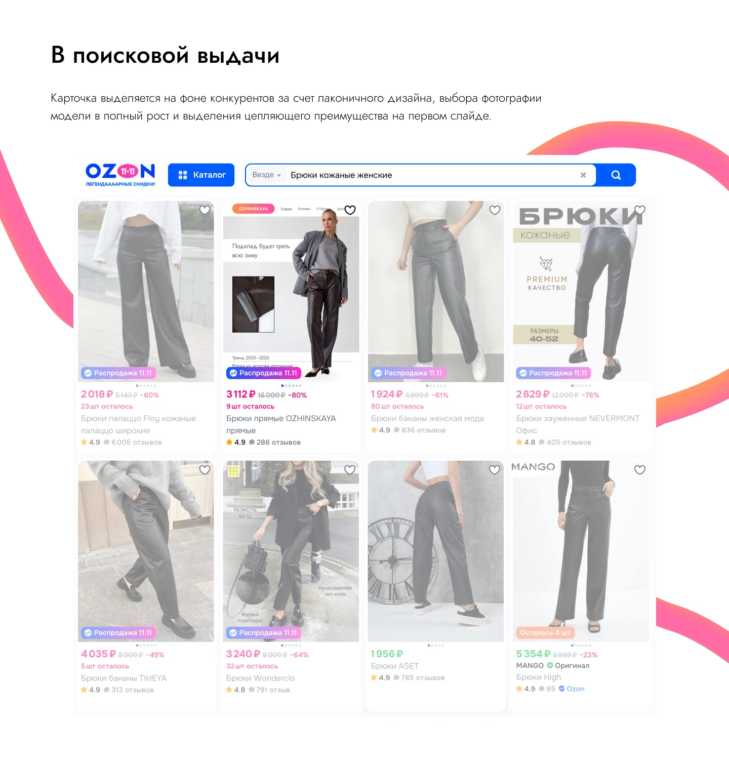 Дизайн карточек OZON: CTR 1–2% → 5,6% — Изображение №4 — Брендинг, Графика на Dprofile