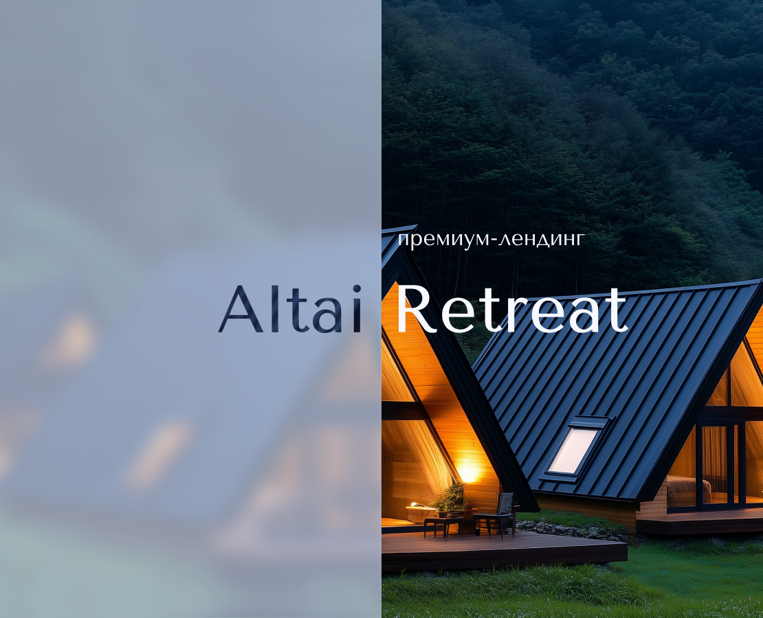 Altai Retreat — лендинг премиум-глэмпинга — Интерфейсы, Брендинг на Dprofile