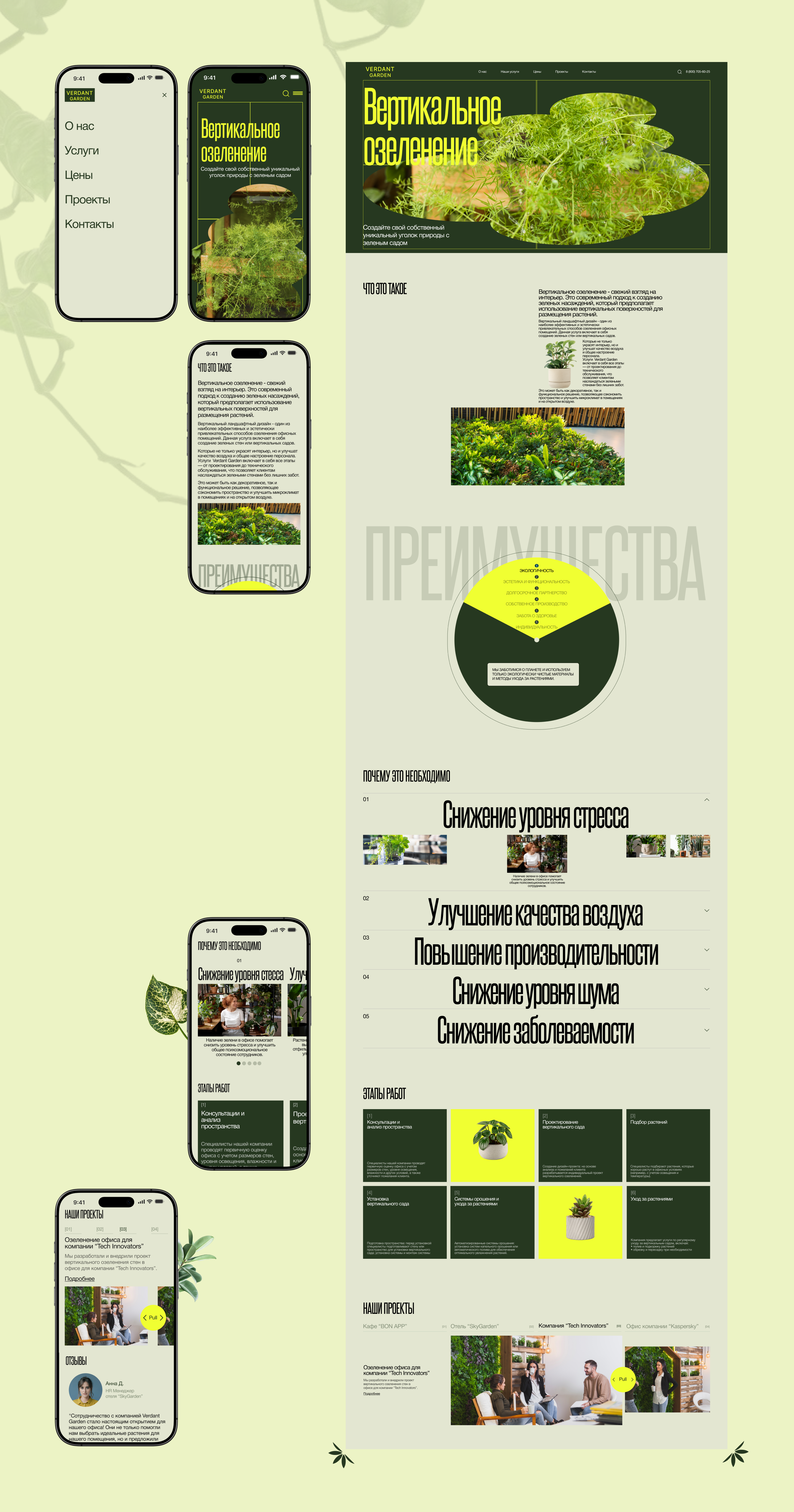 VERDANT GARDEN Корпоративный сайт — Изображение №8 — Интерфейсы, Анимация на Dprofile