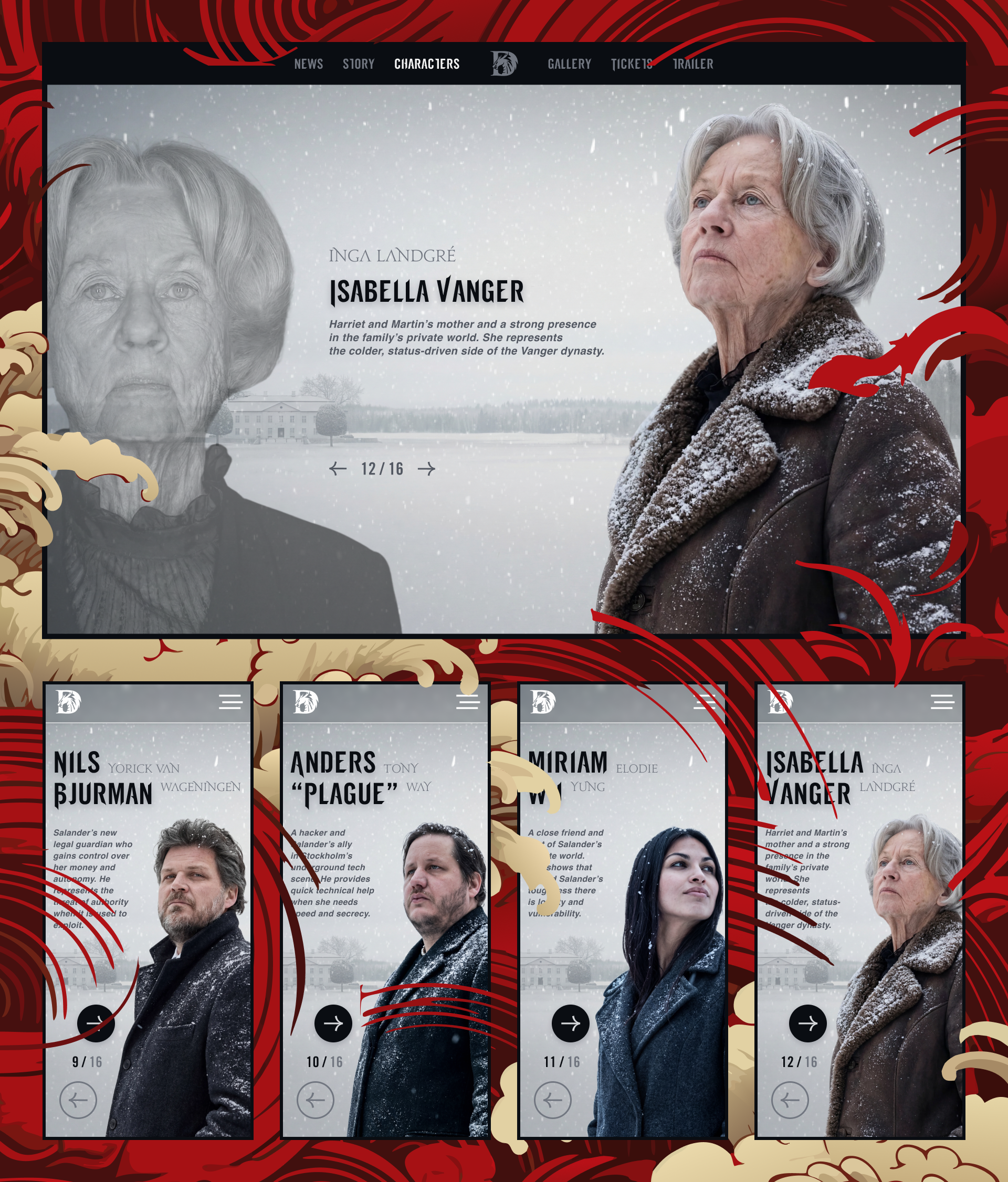 The Girl with the Dragon Tattoo — Изображение №8 — Интерфейсы, Анимация на Dprofile