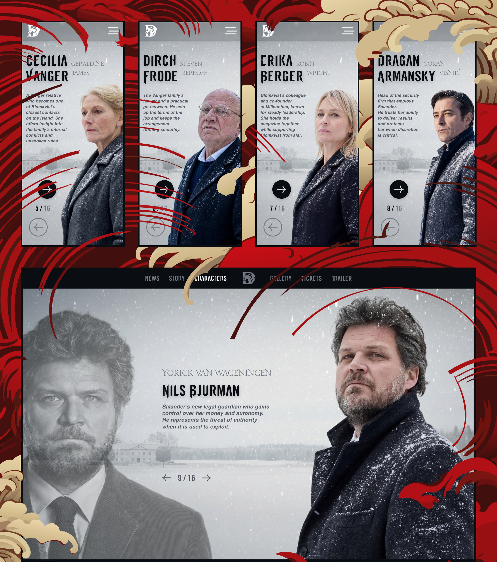 The Girl with the Dragon Tattoo — Изображение №6 — Интерфейсы, Анимация на Dprofile