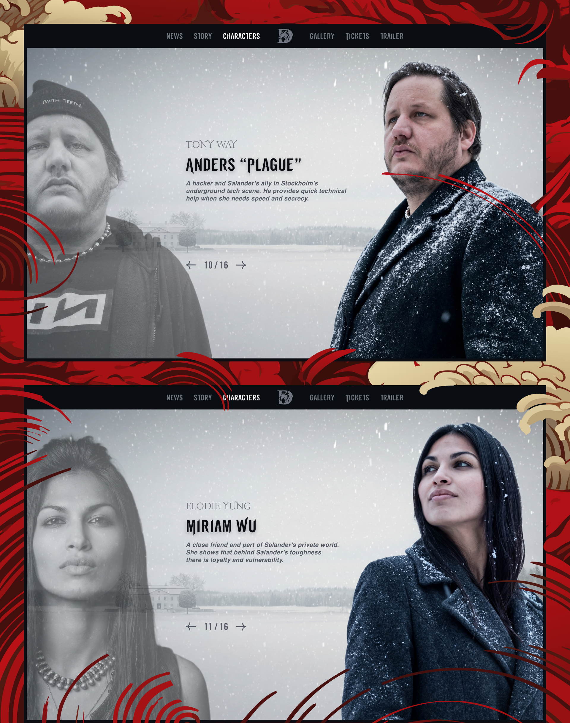 The Girl with the Dragon Tattoo — Изображение №7 — Интерфейсы, Анимация на Dprofile