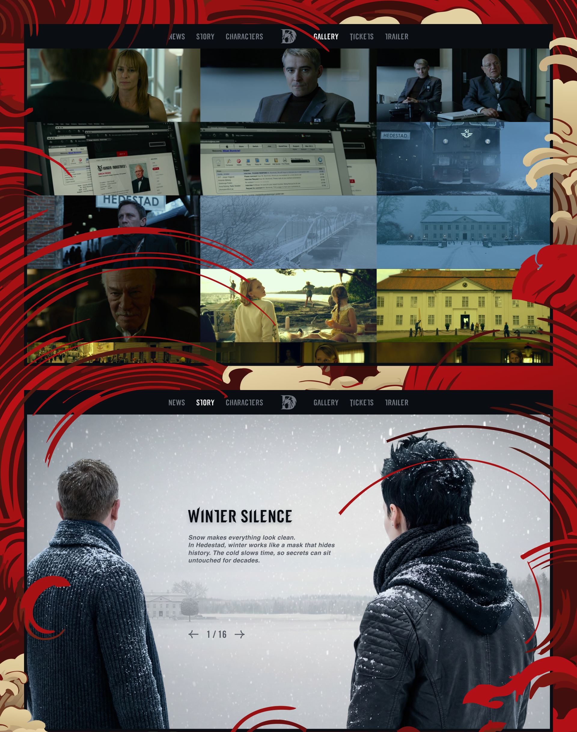 The Girl with the Dragon Tattoo — Изображение №19 — Интерфейсы, Анимация на Dprofile