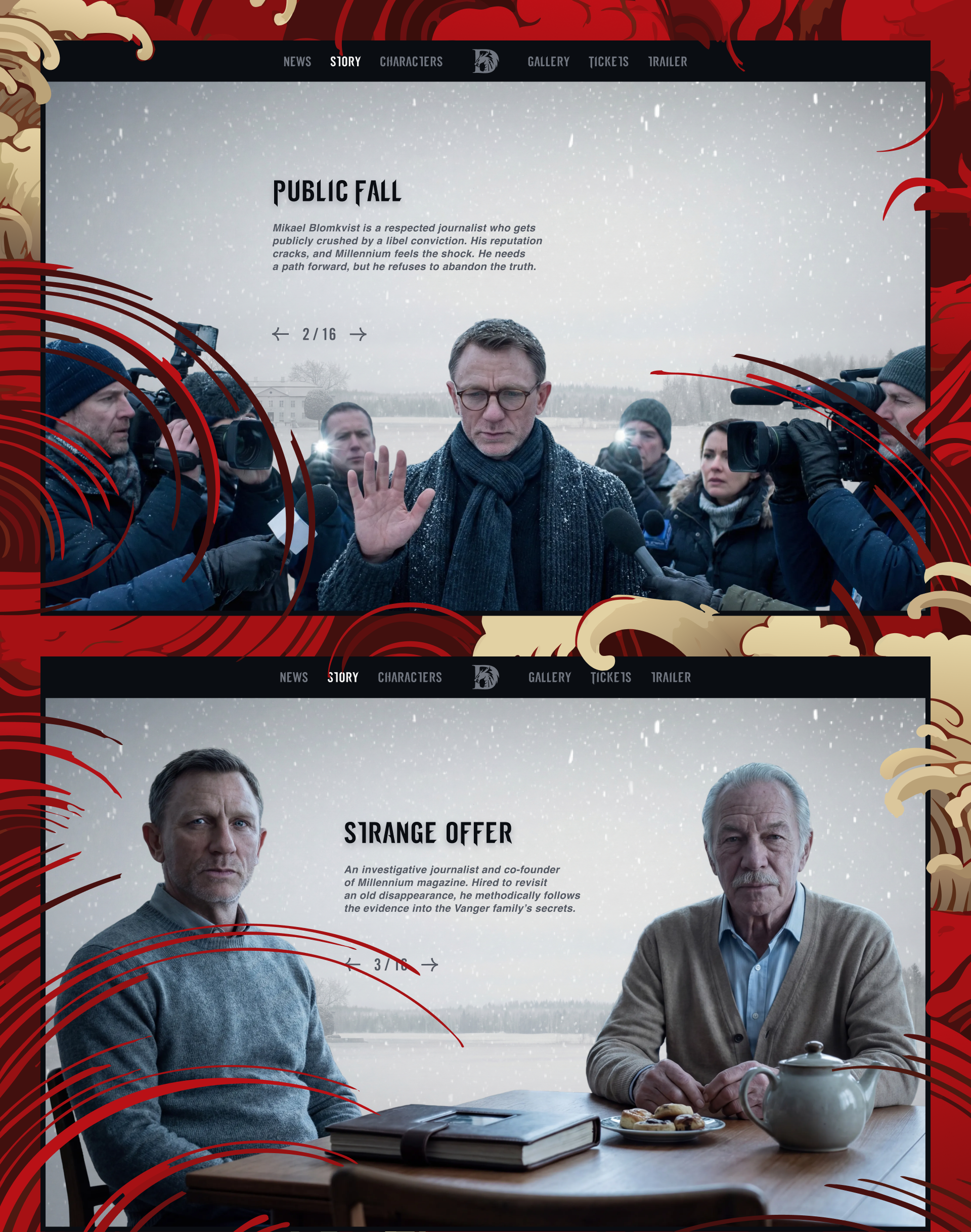 The Girl with the Dragon Tattoo — Изображение №20 — Интерфейсы, Анимация на Dprofile