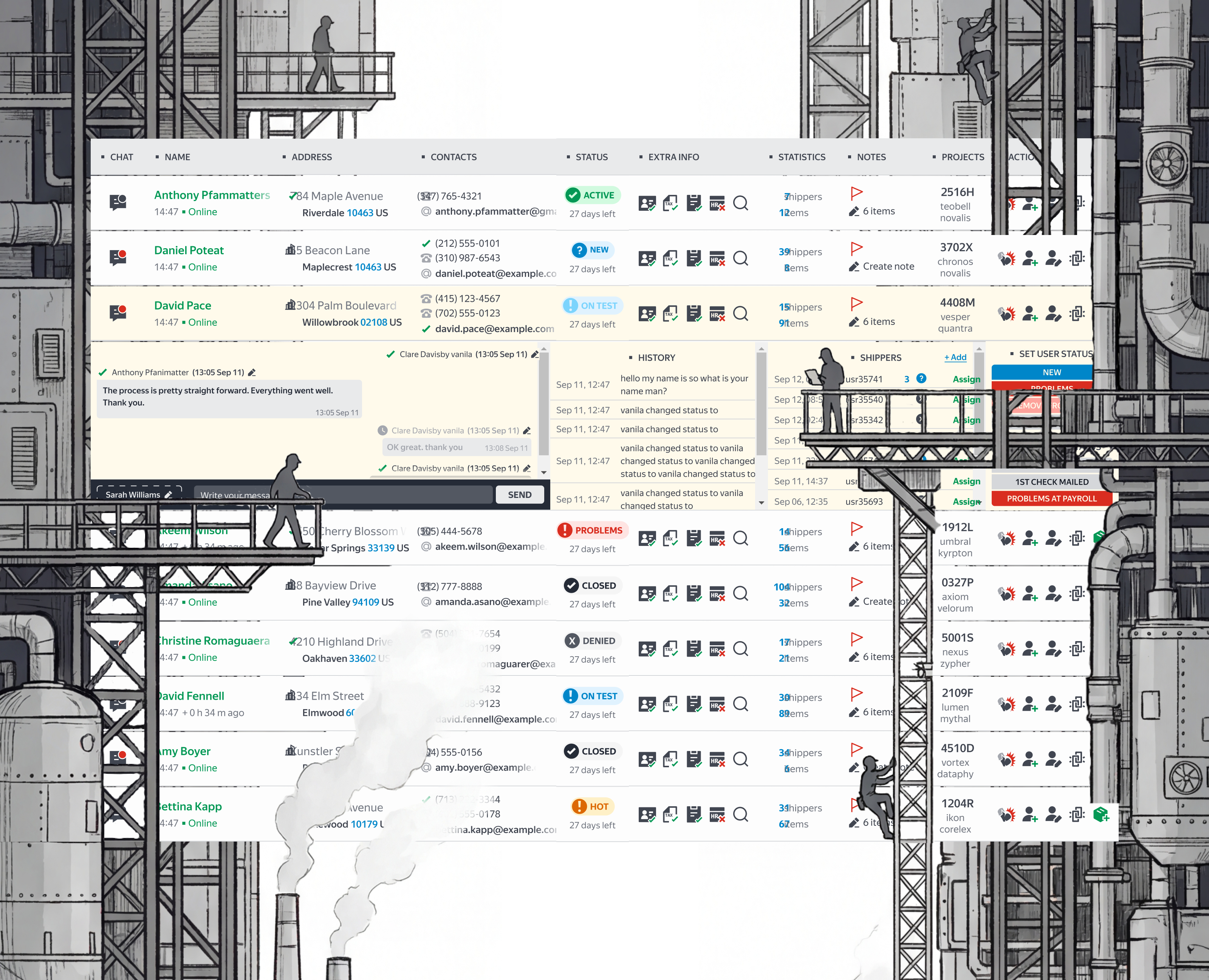 Fulfillment Ops CRM — Интерфейсы на Dprofile