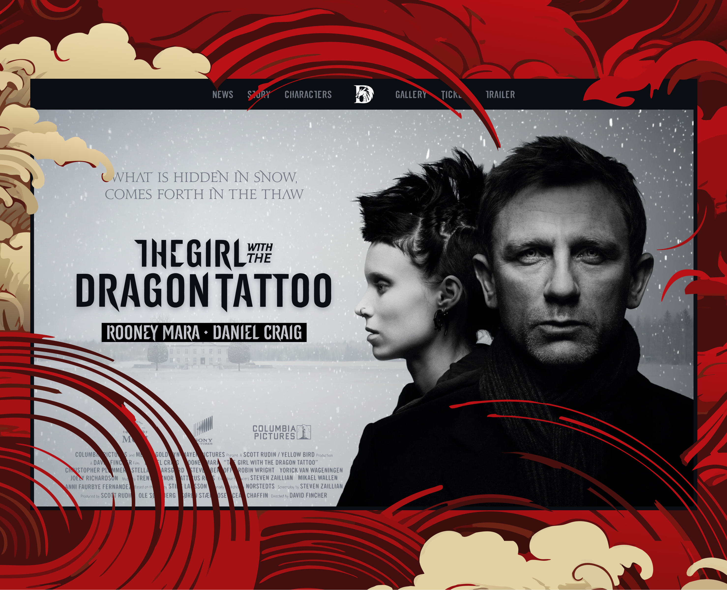 The Girl with the Dragon Tattoo — Интерфейсы, Анимация на Dprofile