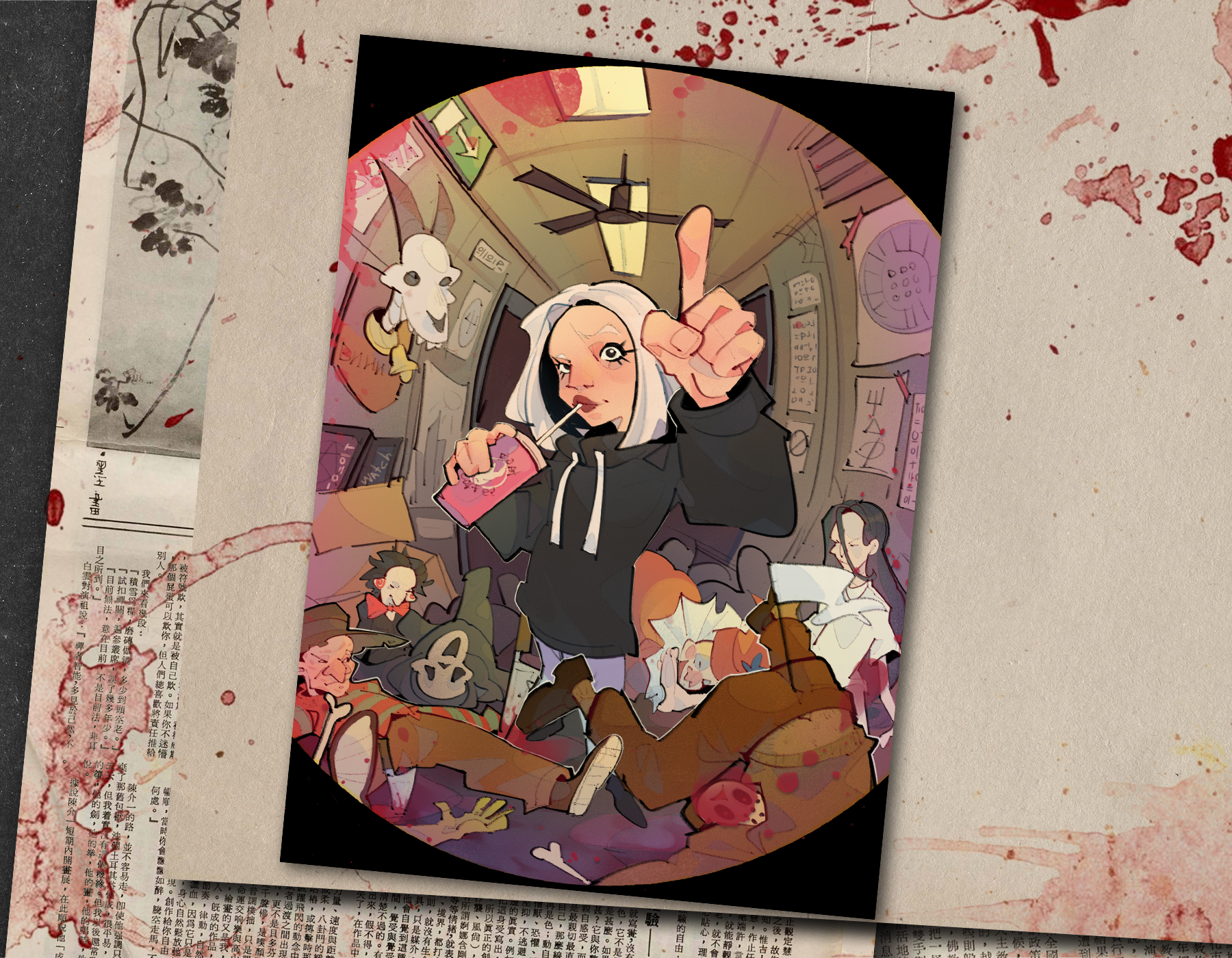 Открытка и стикерпаки для блоггера NIKOL KOULEN — Изображение №1 — Брендинг, Иллюстрация на Dprofile