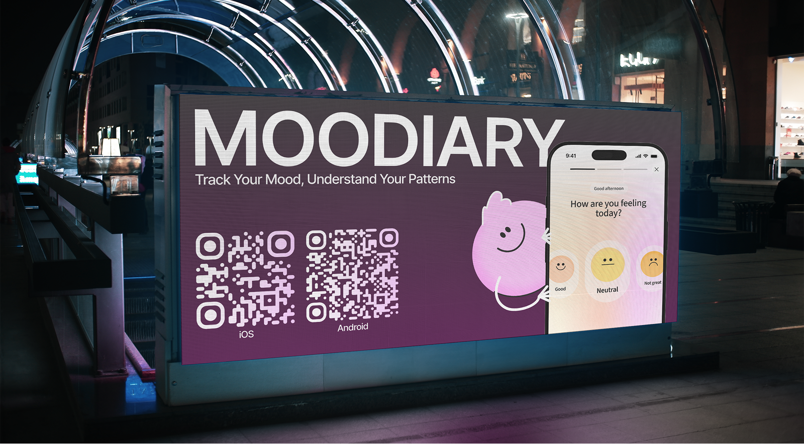 Moodiary | Мобильное приложение — Изображение №3 — Интерфейсы, Брендинг на Dprofile