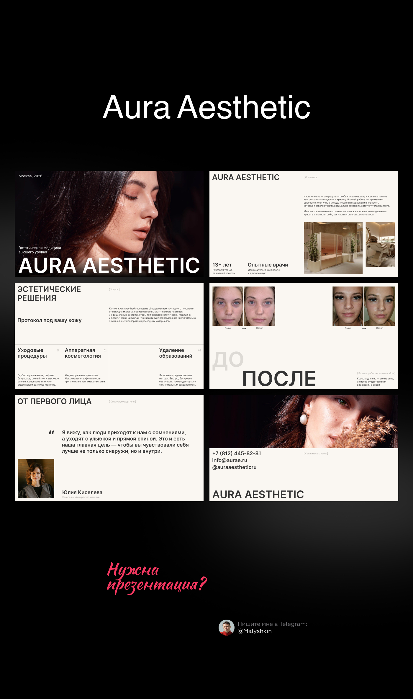 Презентация Aura Aesthetic — Изображение №1 — Графика, Маркетинг на Dprofile