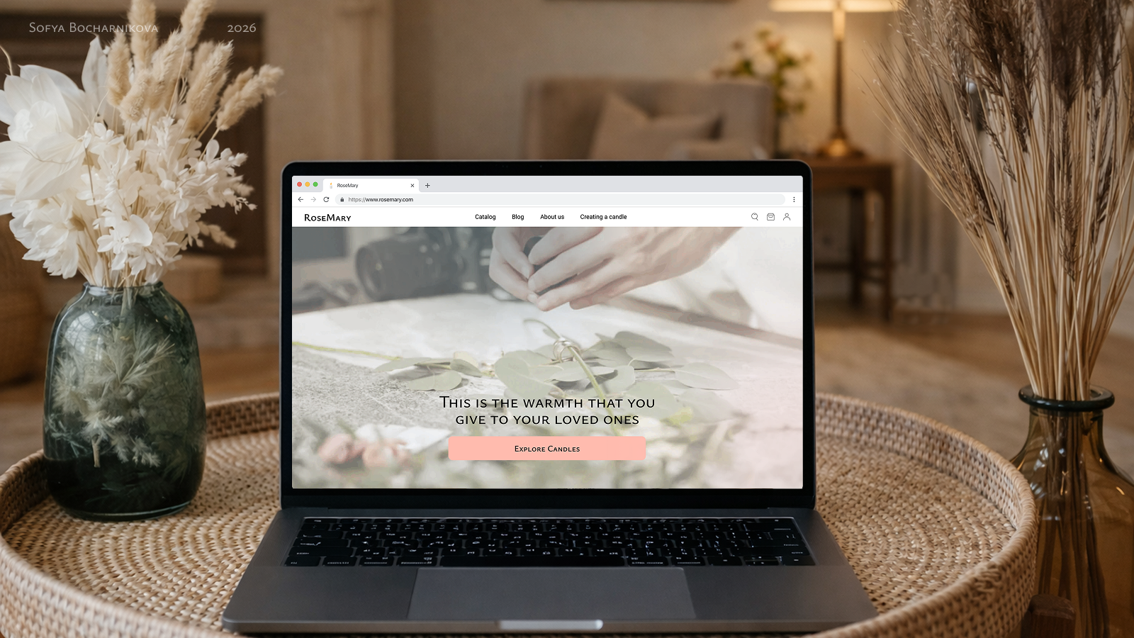 website. RoseMary. Premium candles — Изображение №1 — Интерфейсы, Брендинг на Dprofile