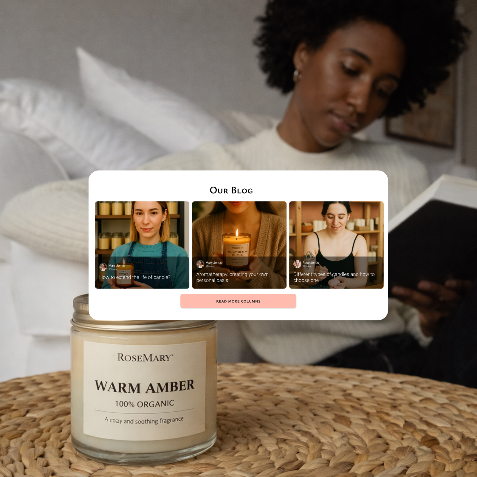 website. RoseMary. Premium candles — Изображение №13 — Интерфейсы, Брендинг на Dprofile