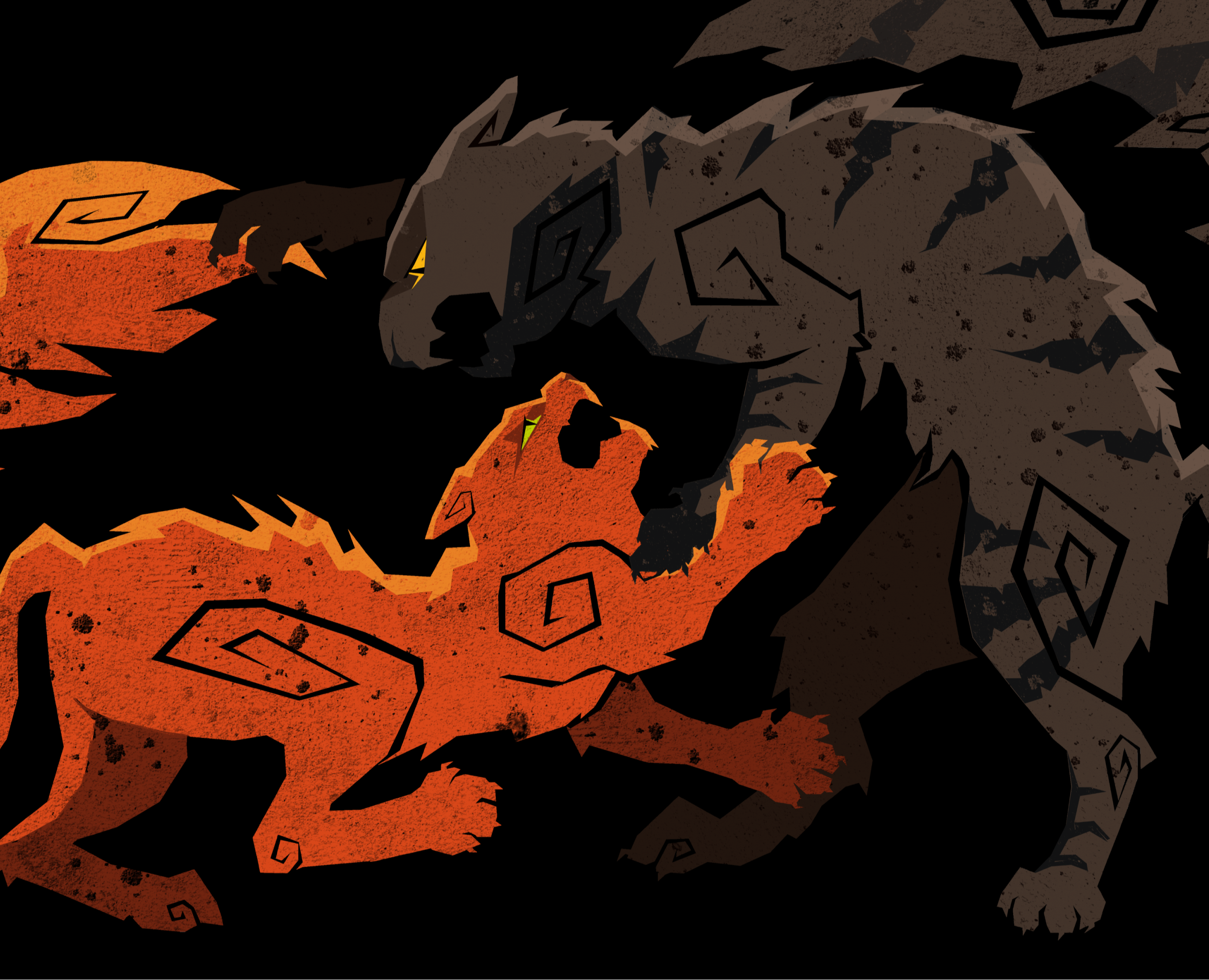 Серия иллюстраций и оформление для книги "Коты-воители. Огонь и лед" на Dprofile