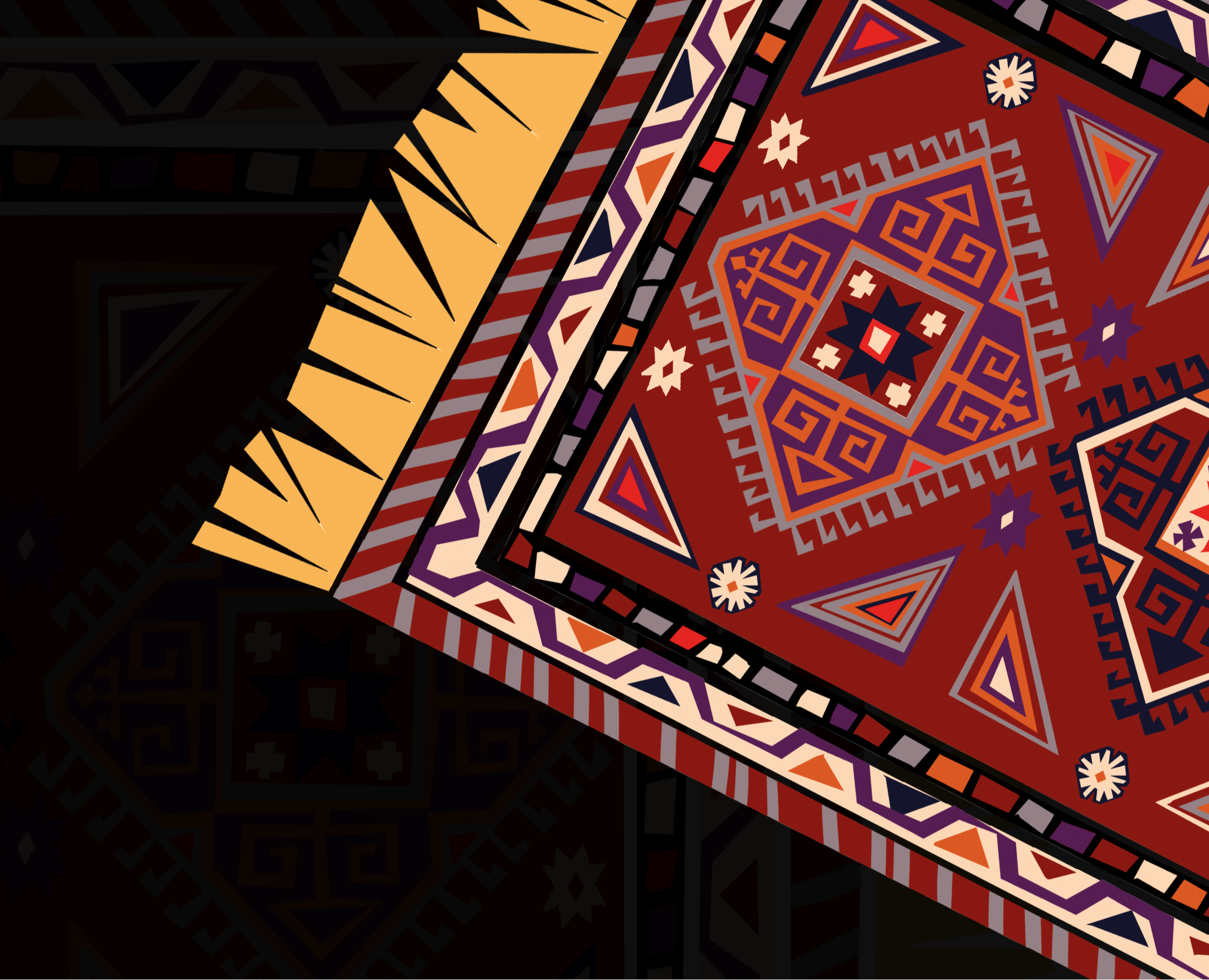 Анимированные иллюстрации "Гора ковров" на Dprofile