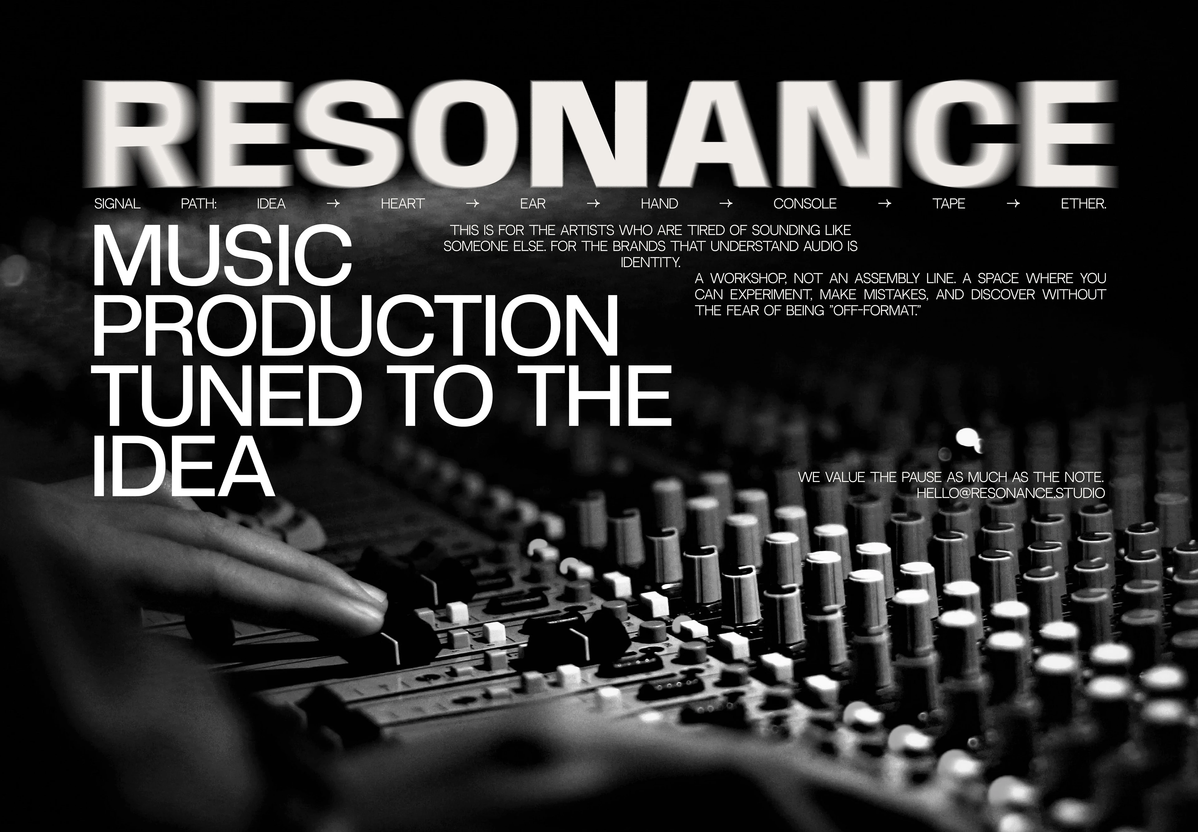 RESONANCE | music production — Изображение №1 — Брендинг, Графика на Dprofile